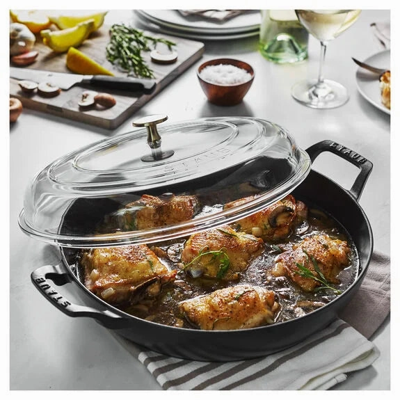 12-inch Braiser With Glass Lid