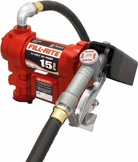 12v 15 Gpm Fuel Transfer Pump With Discharge Hose & Manual Nozzle