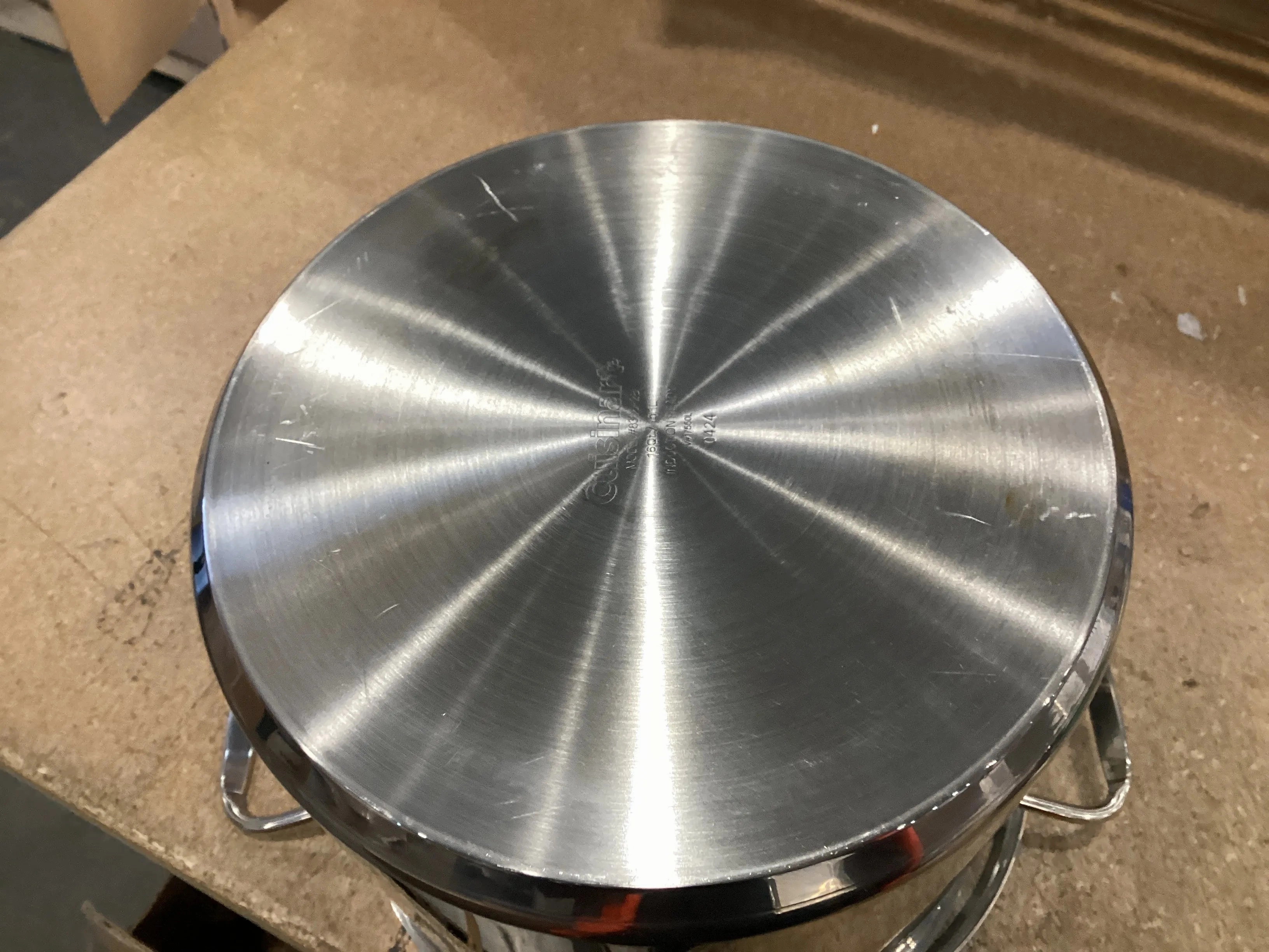16qt Stainless Steel Stock Pot with Cover Silver: Dishwasher & Oven-Safe, Tempered Glass Lid, Riveted Handle (See Description)
