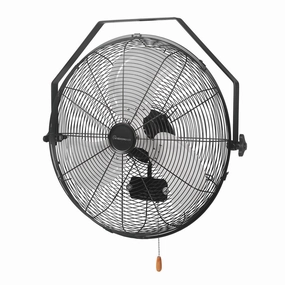 18-inch High Velocity Wall Mount Fan with Enclosed Motor - Black