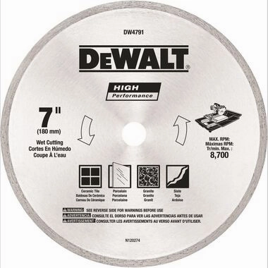 7 IN. X 5/8 IN. High Performance Diamond Wet/Dry Tile Blade