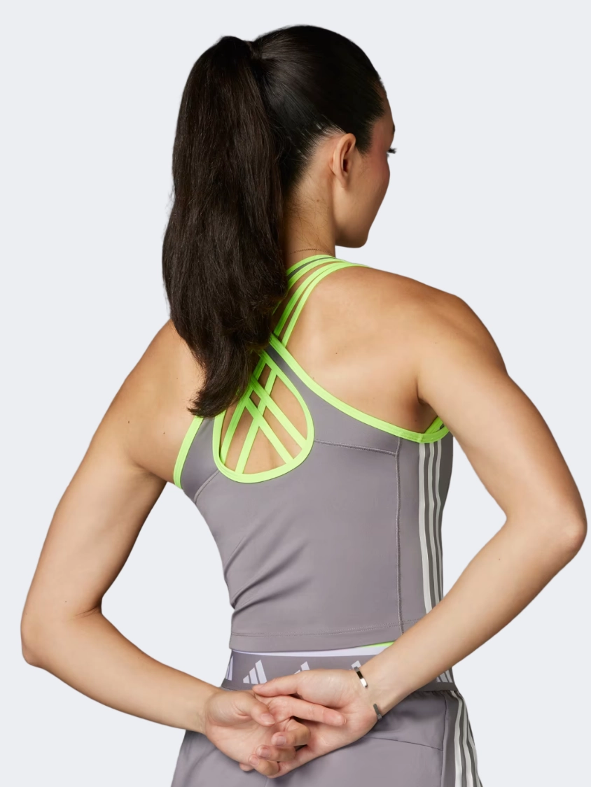 Adidas Hyperglam Color Pop Women Training Tank Taupe Oxide/White
