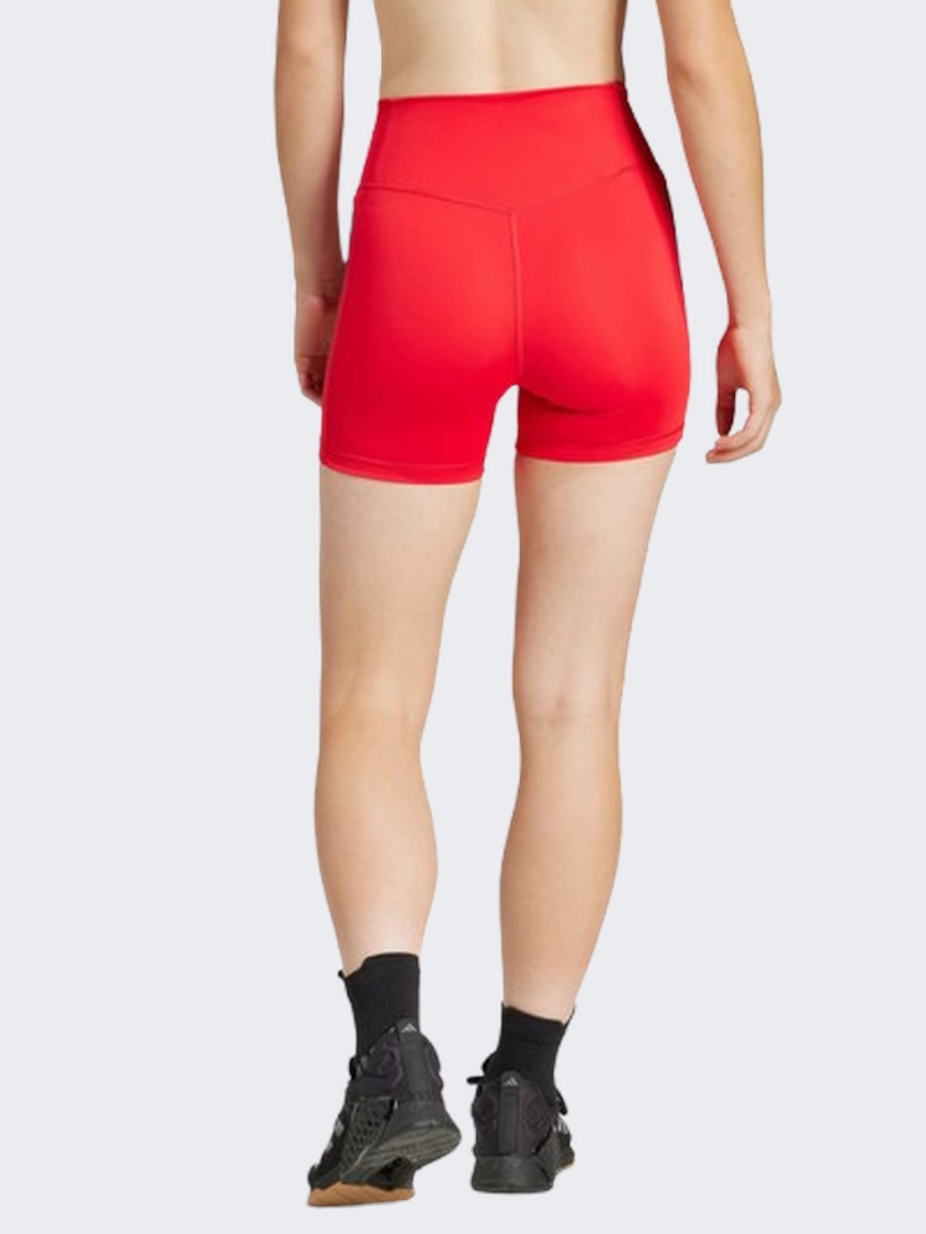 Adidas Optime 3 Stripes  Women Training Short Pure Ruby