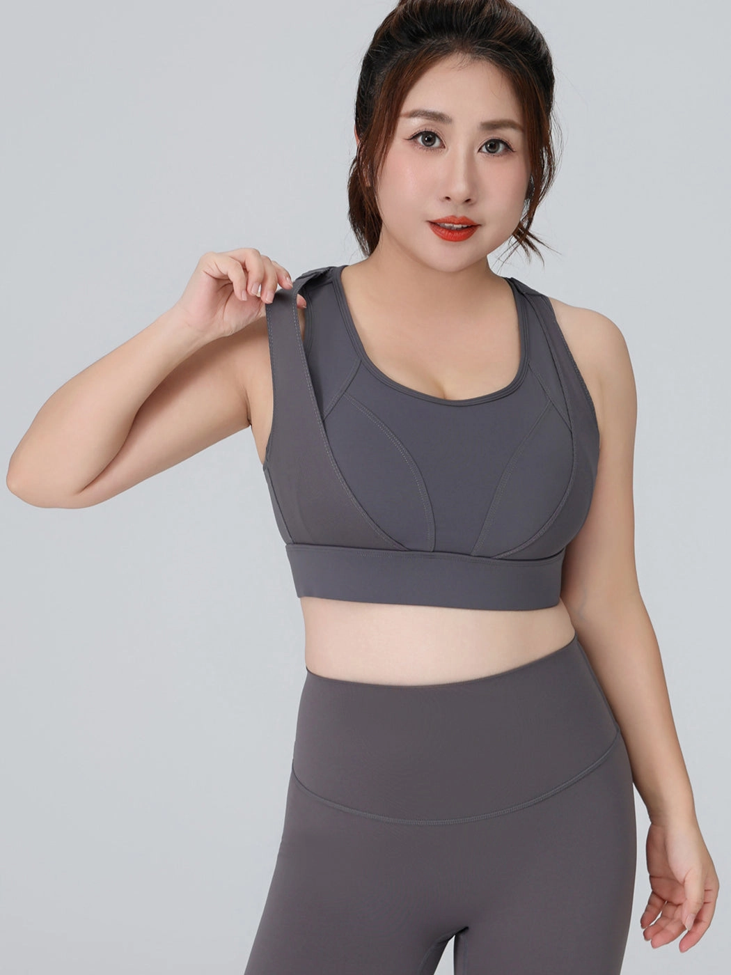 Adjustable Double-Layer Sports Bra with Anti-Sagging
