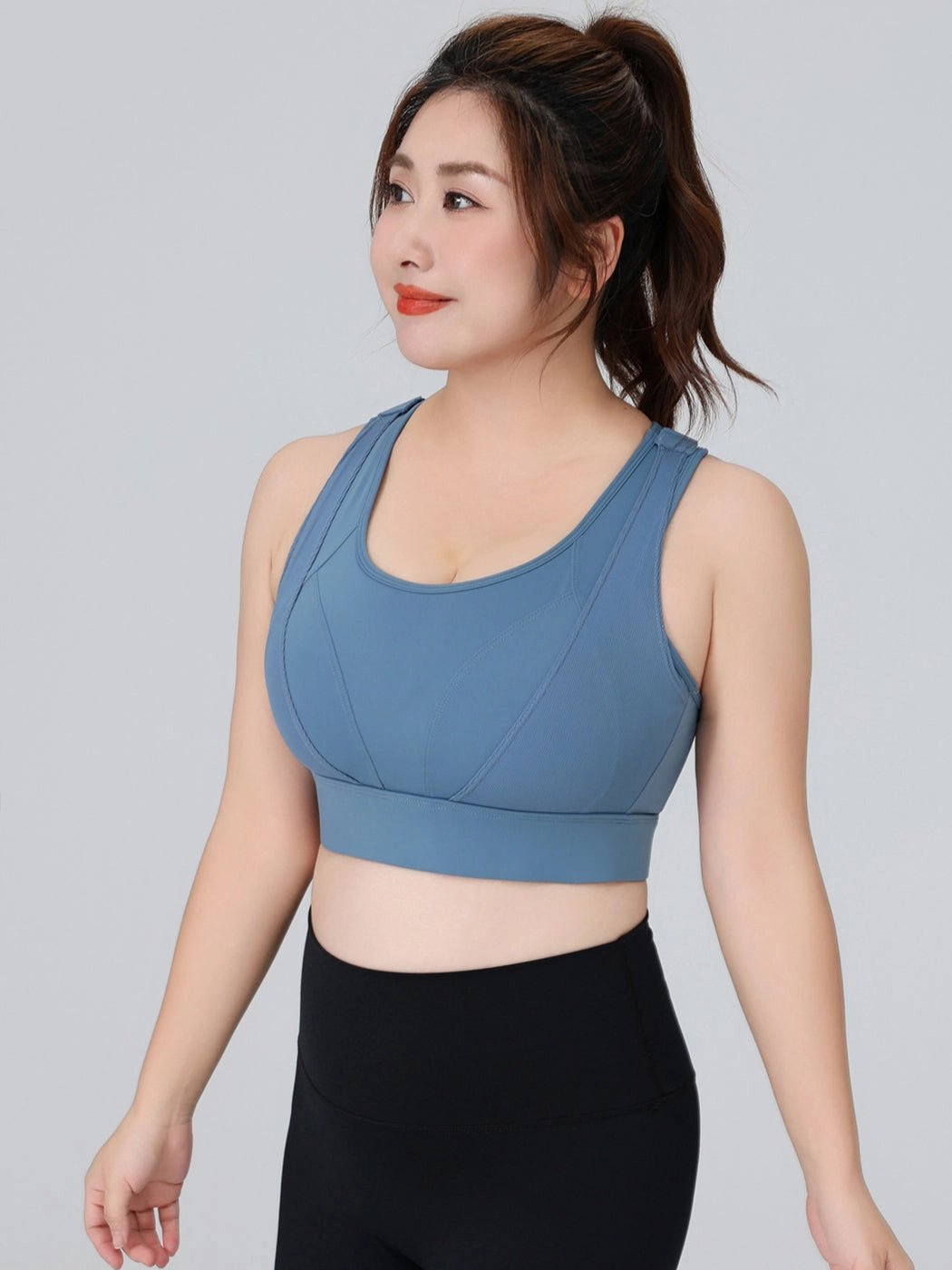 Adjustable Double-Layer Sports Bra with Anti-Sagging