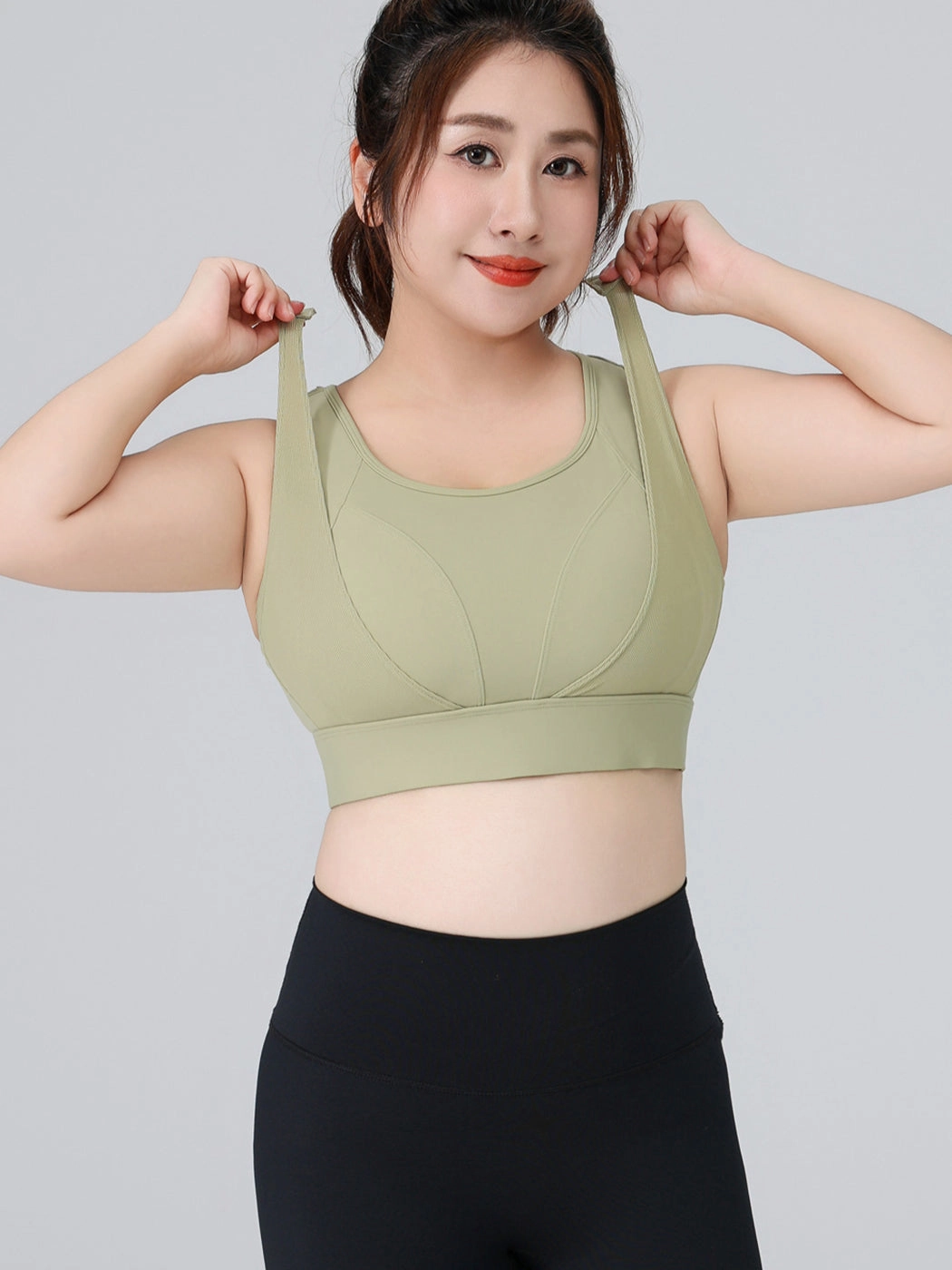 Adjustable Double-Layer Sports Bra with Anti-Sagging