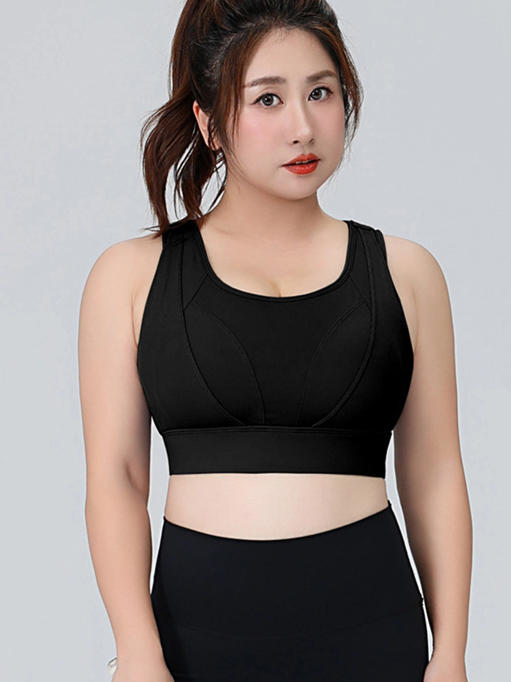 Adjustable Double-Layer Sports Bra with Anti-Sagging