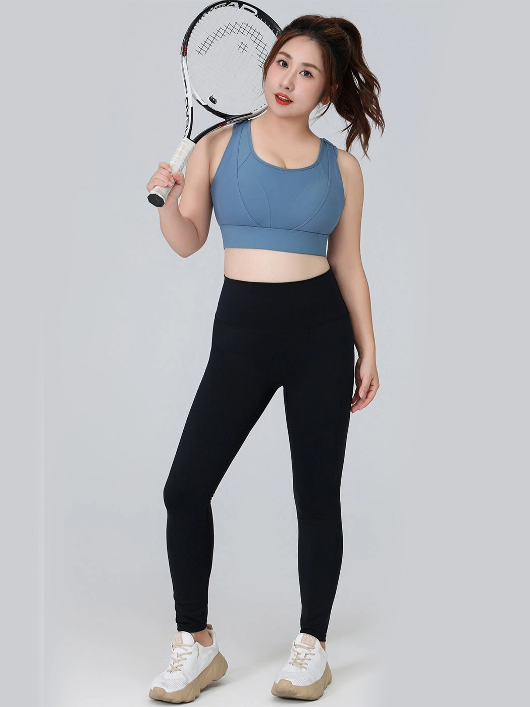 Adjustable Double-Layer Sports Bra with Anti-Sagging