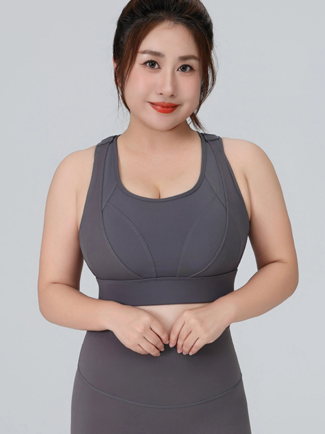 Adjustable Double-Layer Sports Bra with Anti-Sagging
