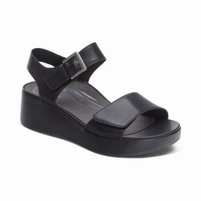 Aetrex Ariel Platform Sandal Black