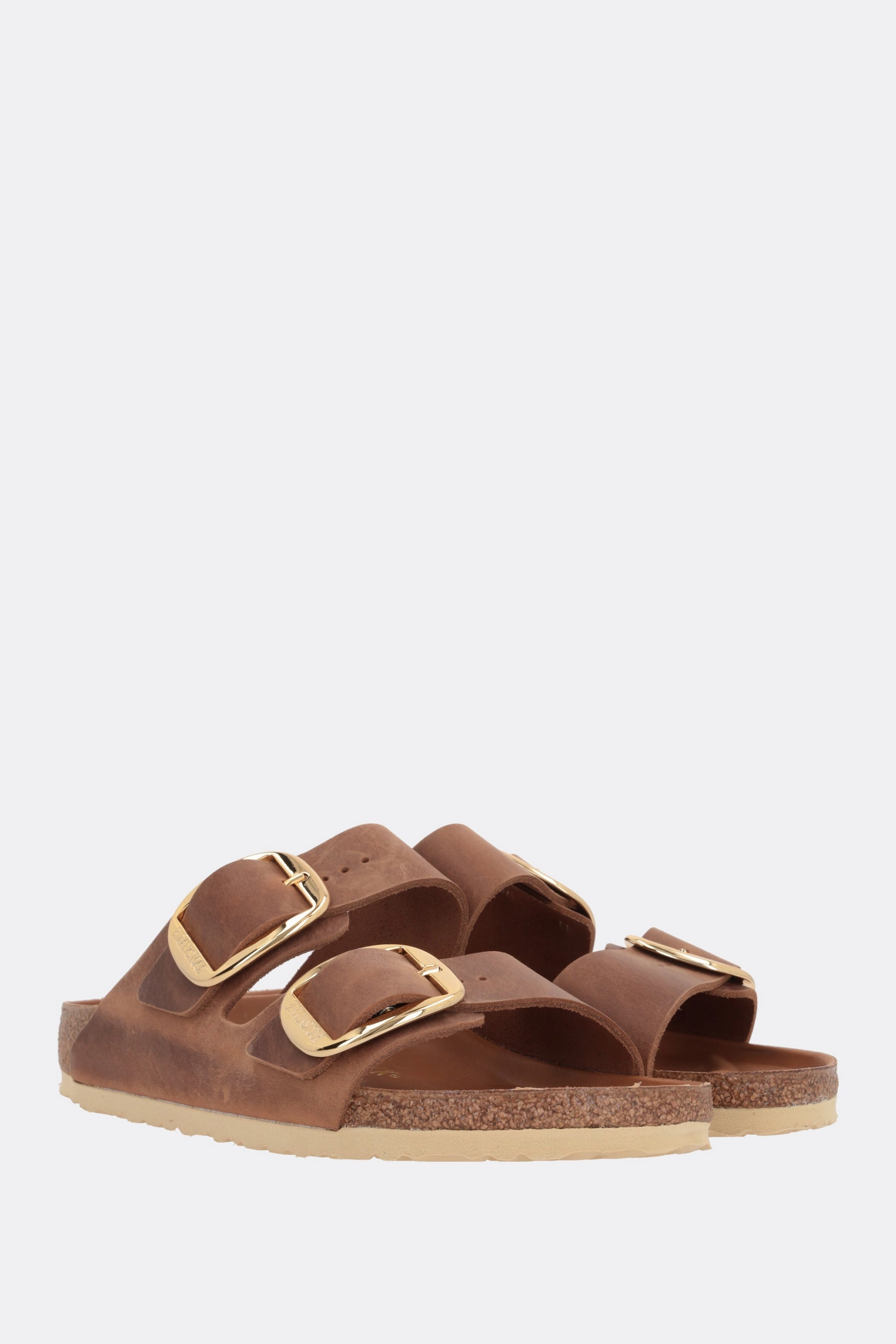 Arizona Big Buckle flat sandals in oiled leather (Narrow Fit)
