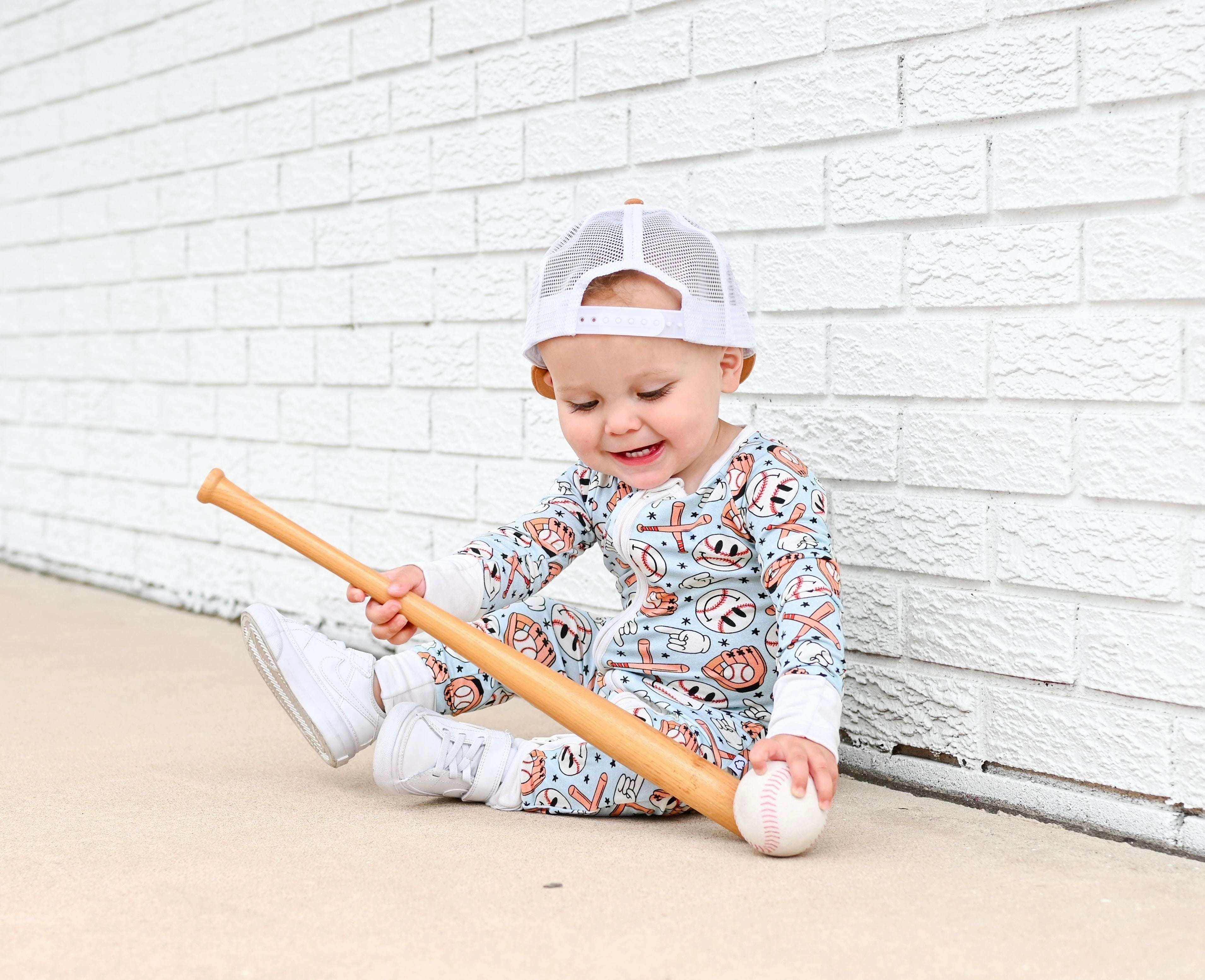 Baseball Smiley Dream Baby Romper
