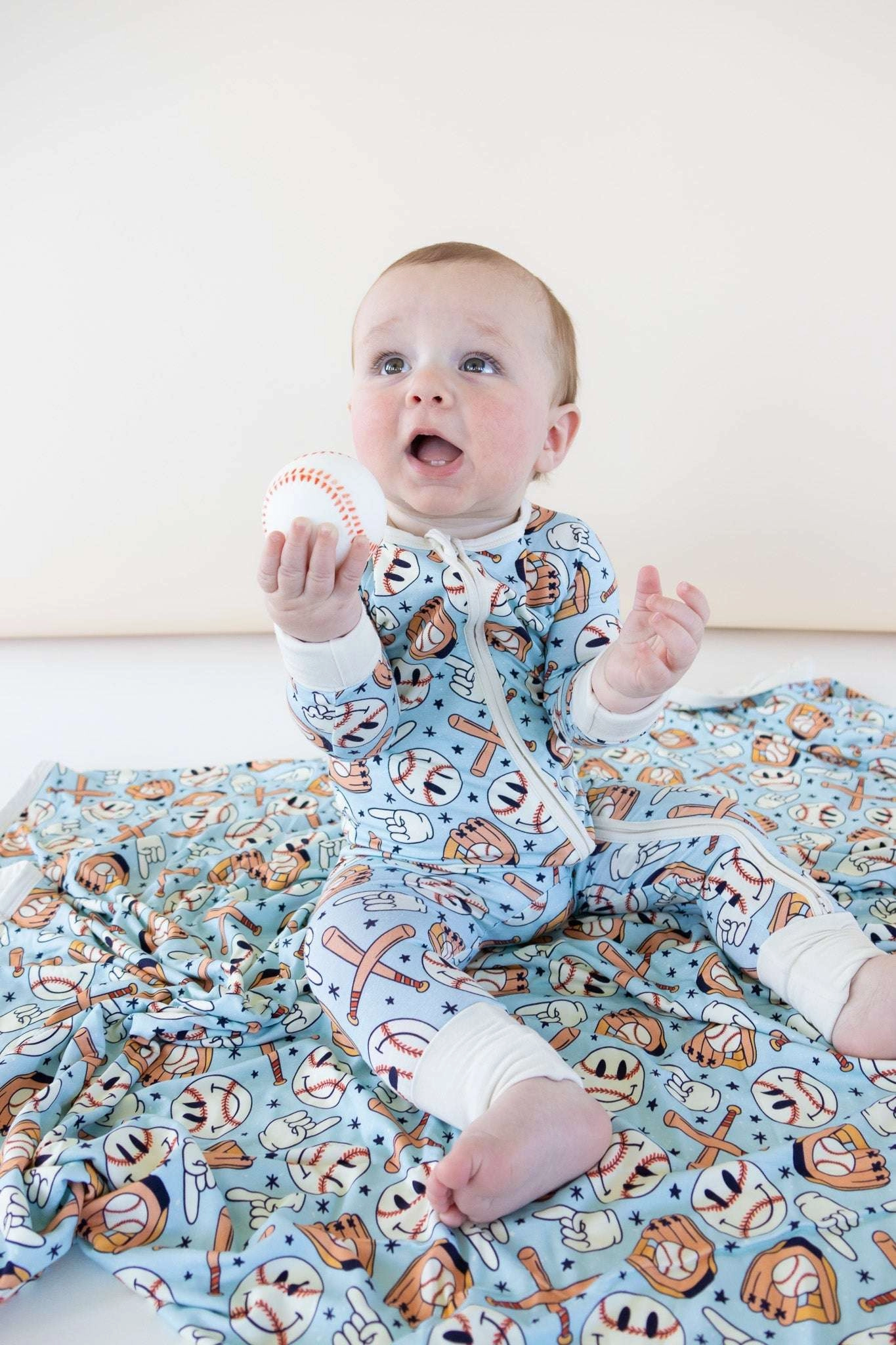 Baseball Smiley Dream Baby Romper