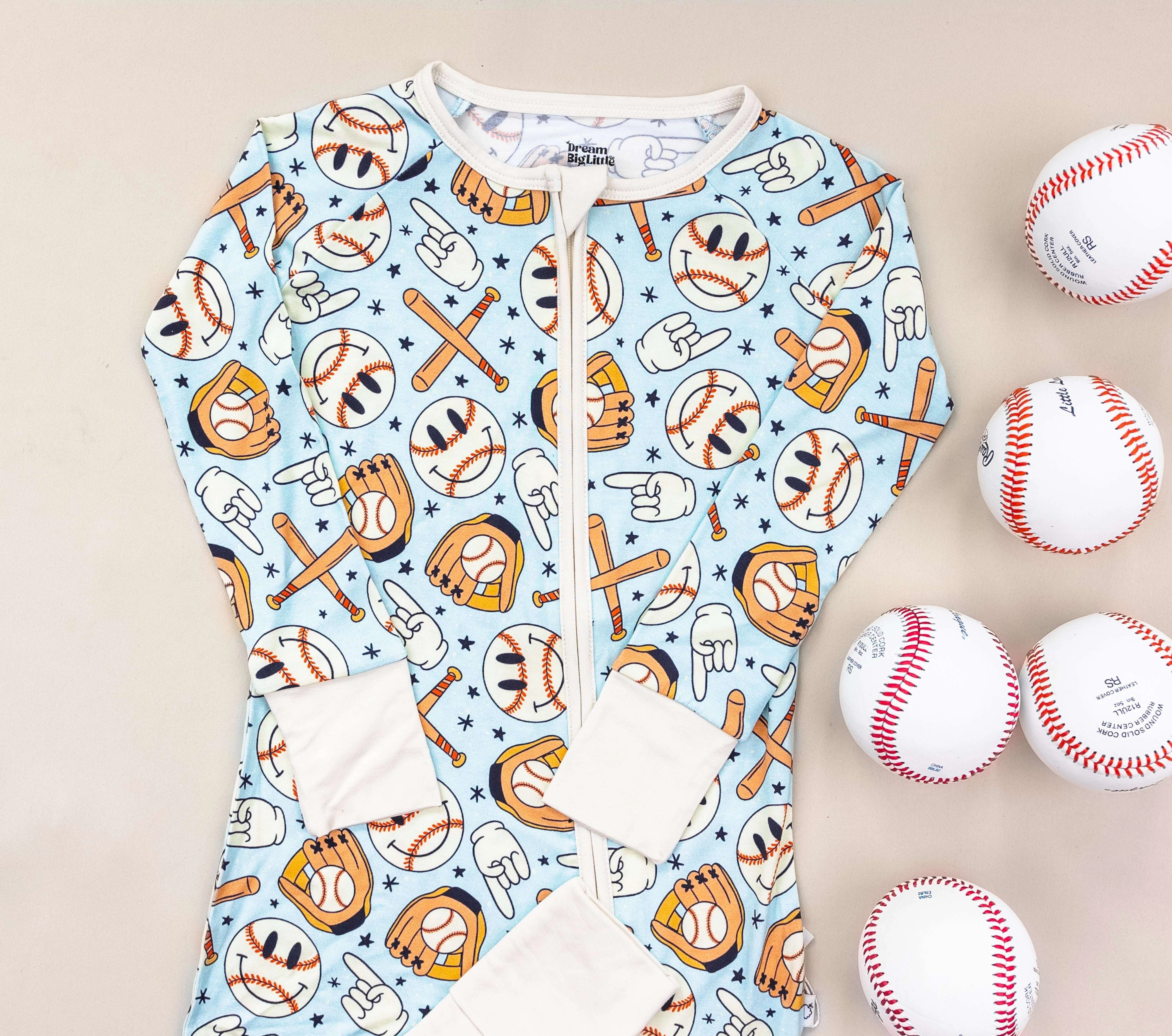 Baseball Smiley Dream Baby Romper