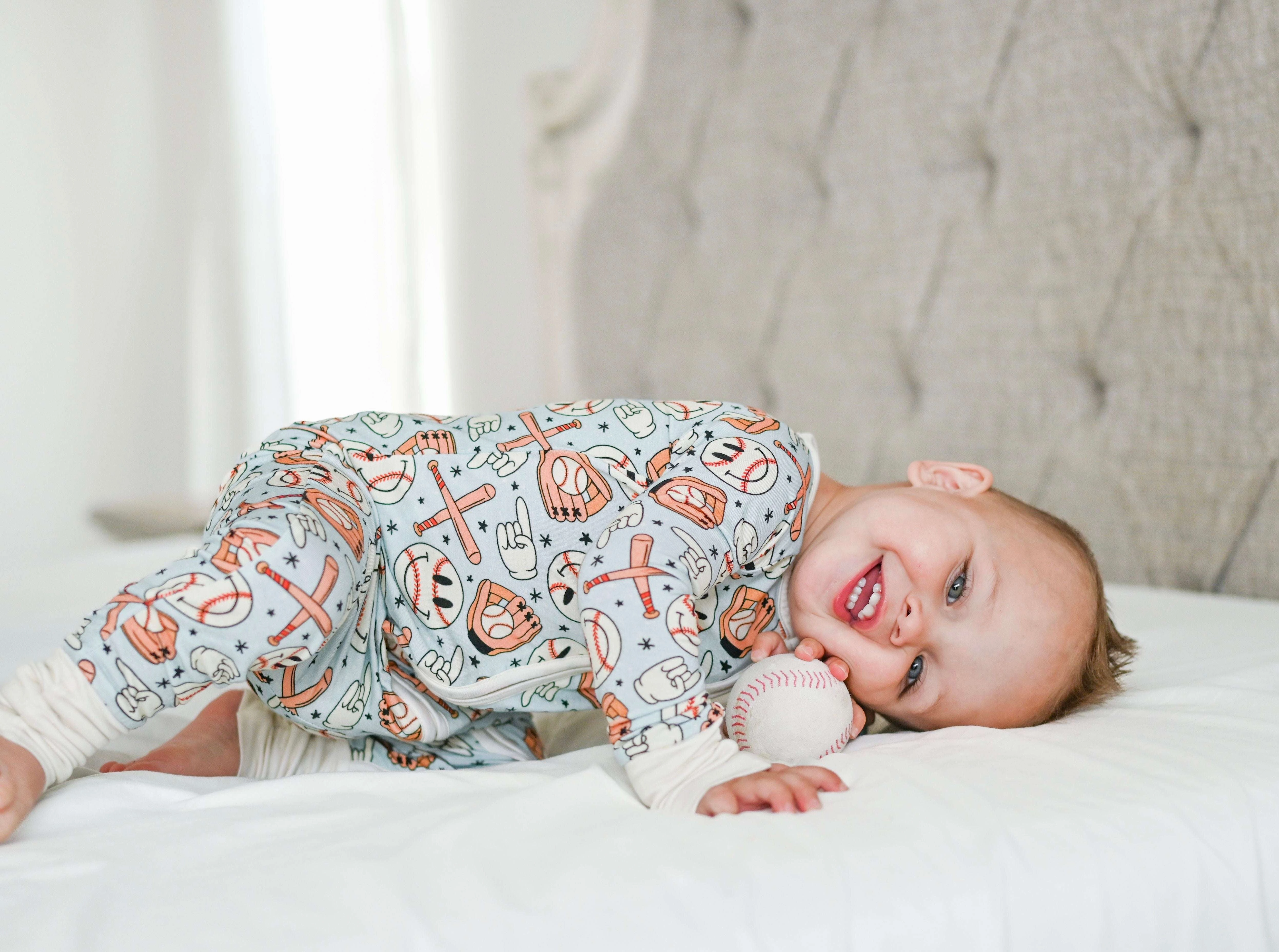 Baseball Smiley Dream Baby Romper