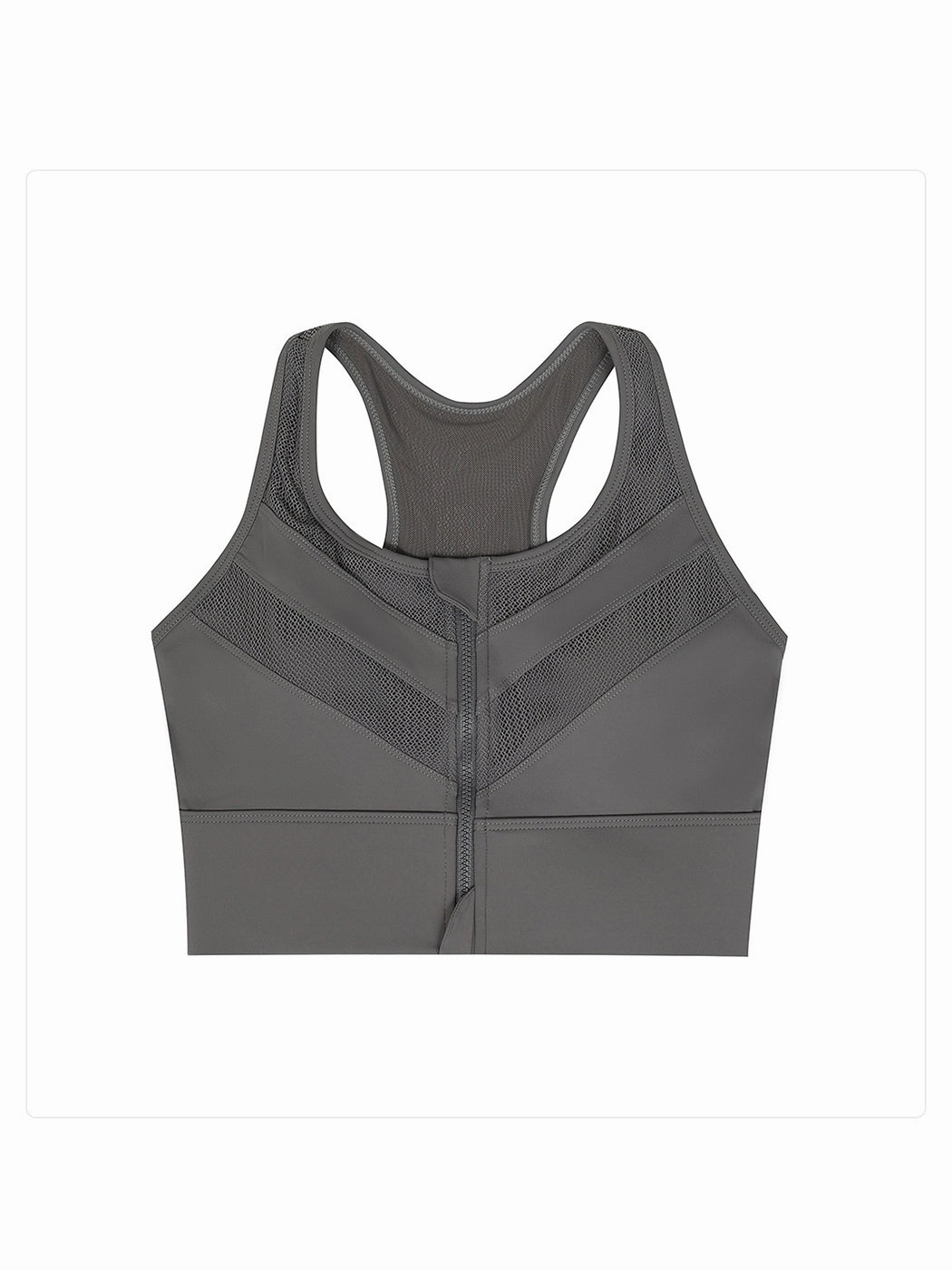 Breathable Fixed Padded Front Zipper Shockproof Sports Bra