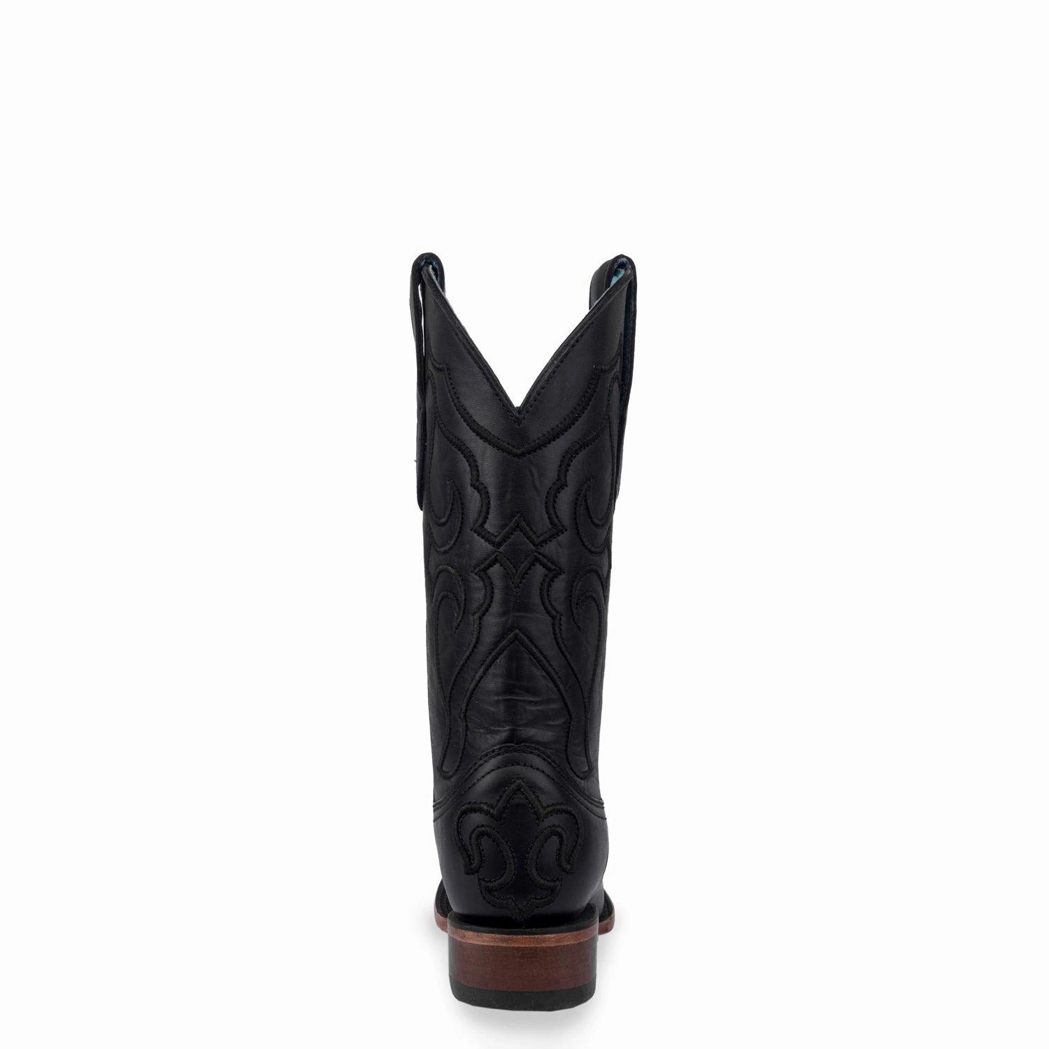 Corral Womens Embroidery Square Toe Black Cowhide 12in Cowboy Boots