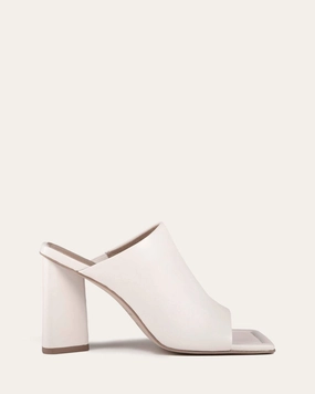 DANIELLE HIGH HEEL SANDALS OFF WHITE LEATHER