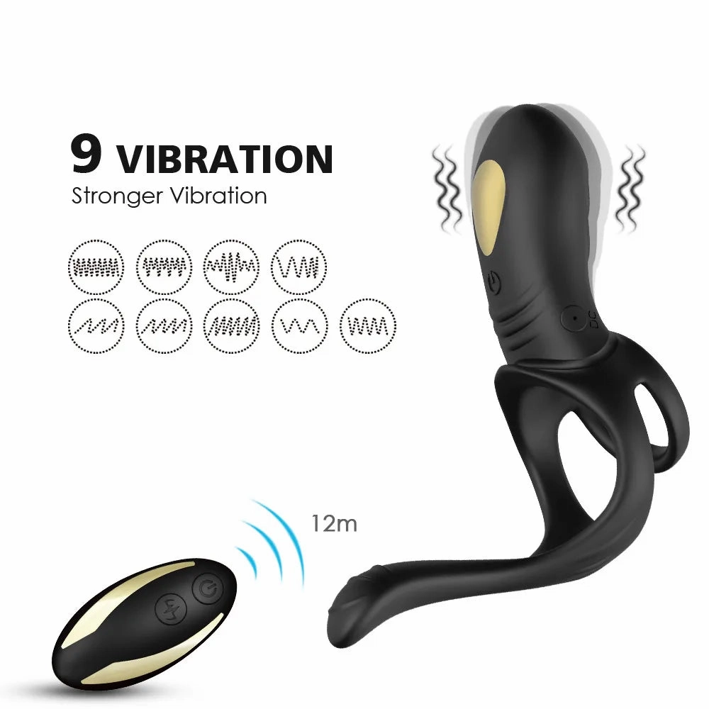 Dual-Function Penis Ring for Delayed Ejaculation and Intense Orgasms