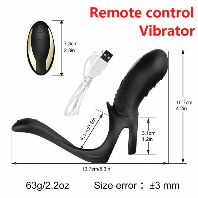 Dual-Function Penis Ring for Delayed Ejaculation and Intense Orgasms