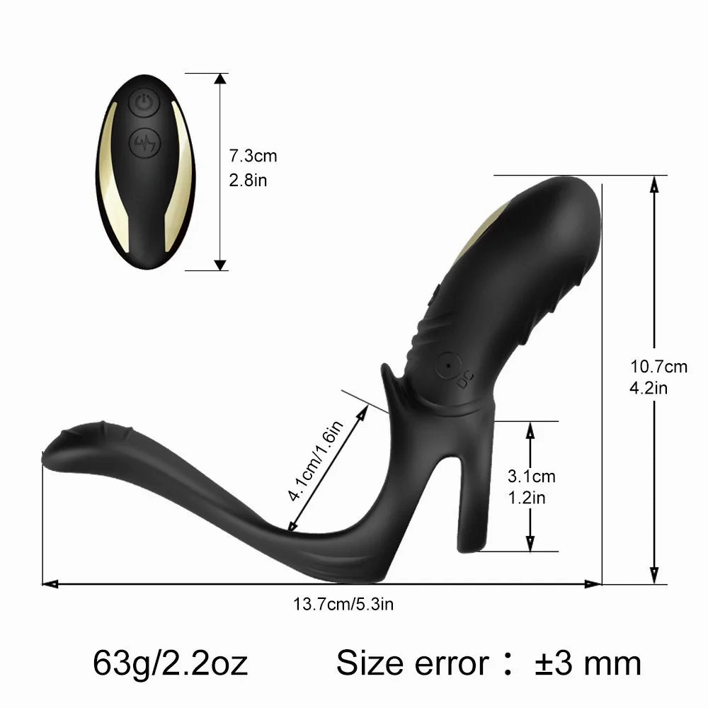 Dual-Function Penis Ring for Delayed Ejaculation and Intense Orgasms