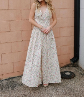 Floral Bustier Dress In Pink