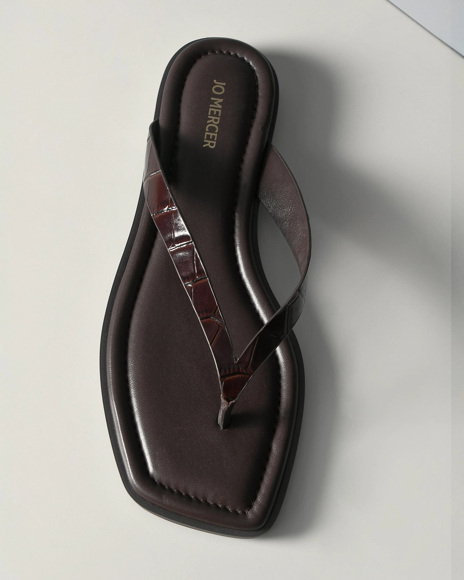 FRENCHIE FLAT SANDALS CHOCOLATE CROC