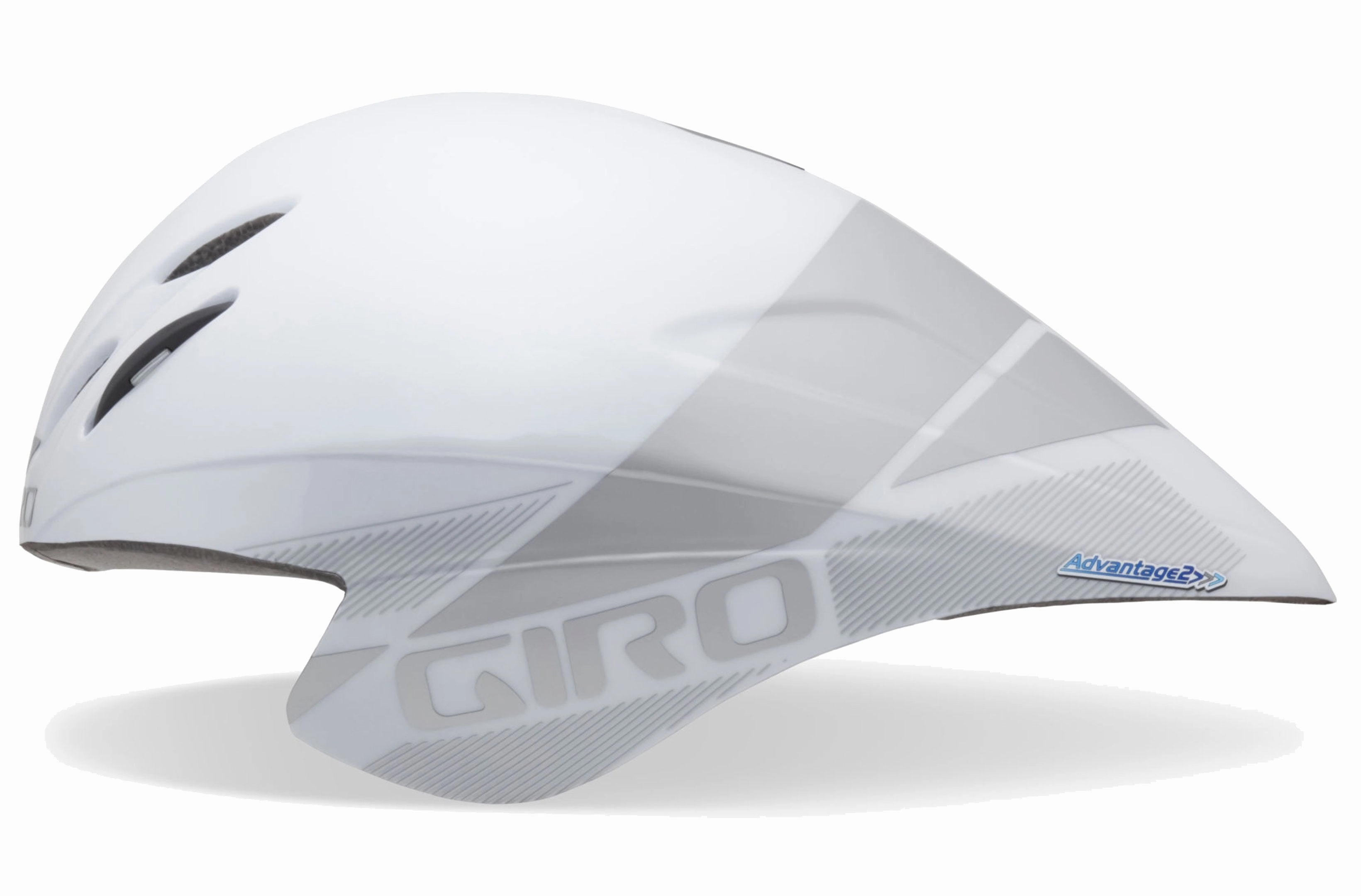 Giro Advantage 2 Time Trial Road Helmet - White-Silver
