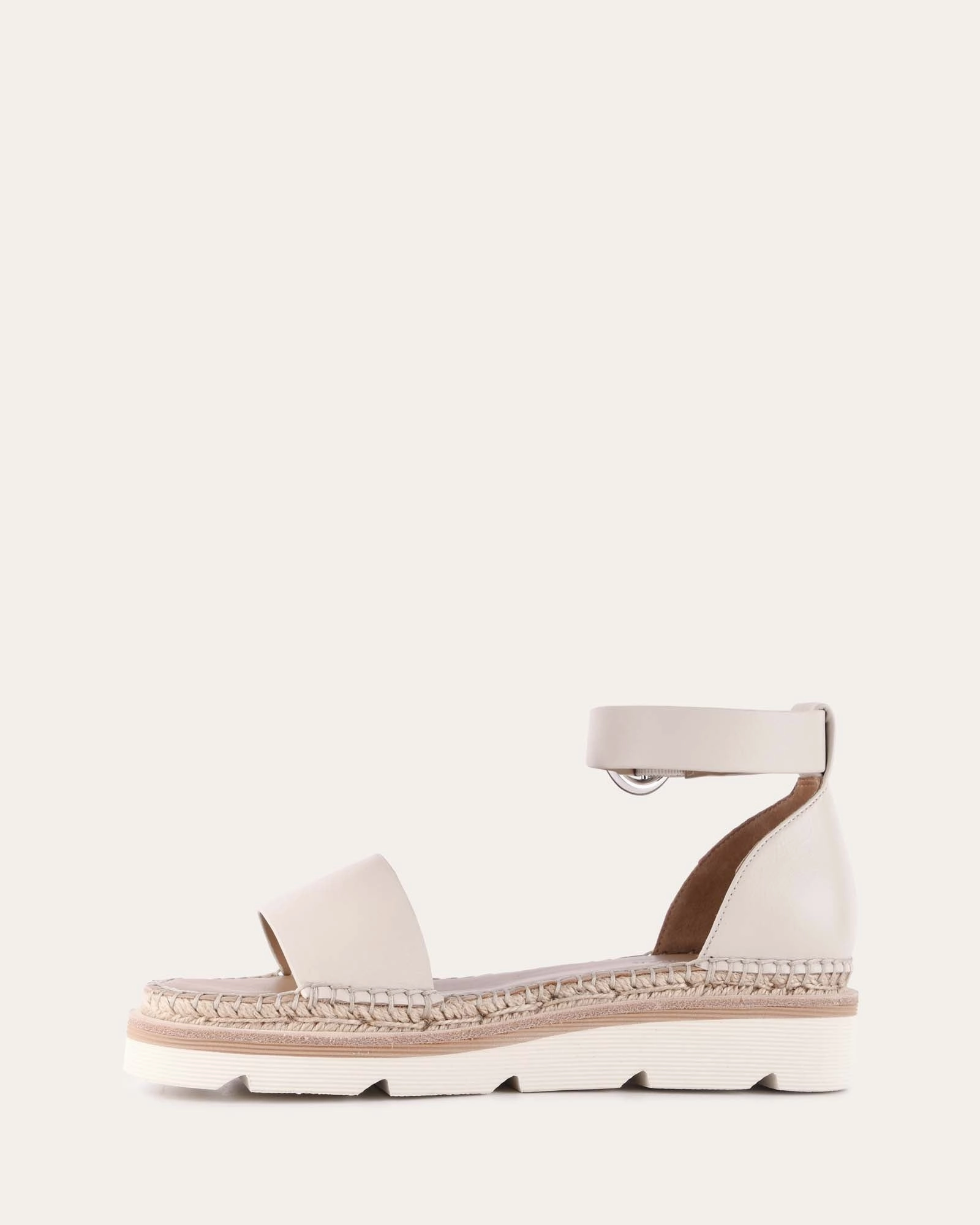 IVY FLAT SANDALS OFF WHITE LEATHER