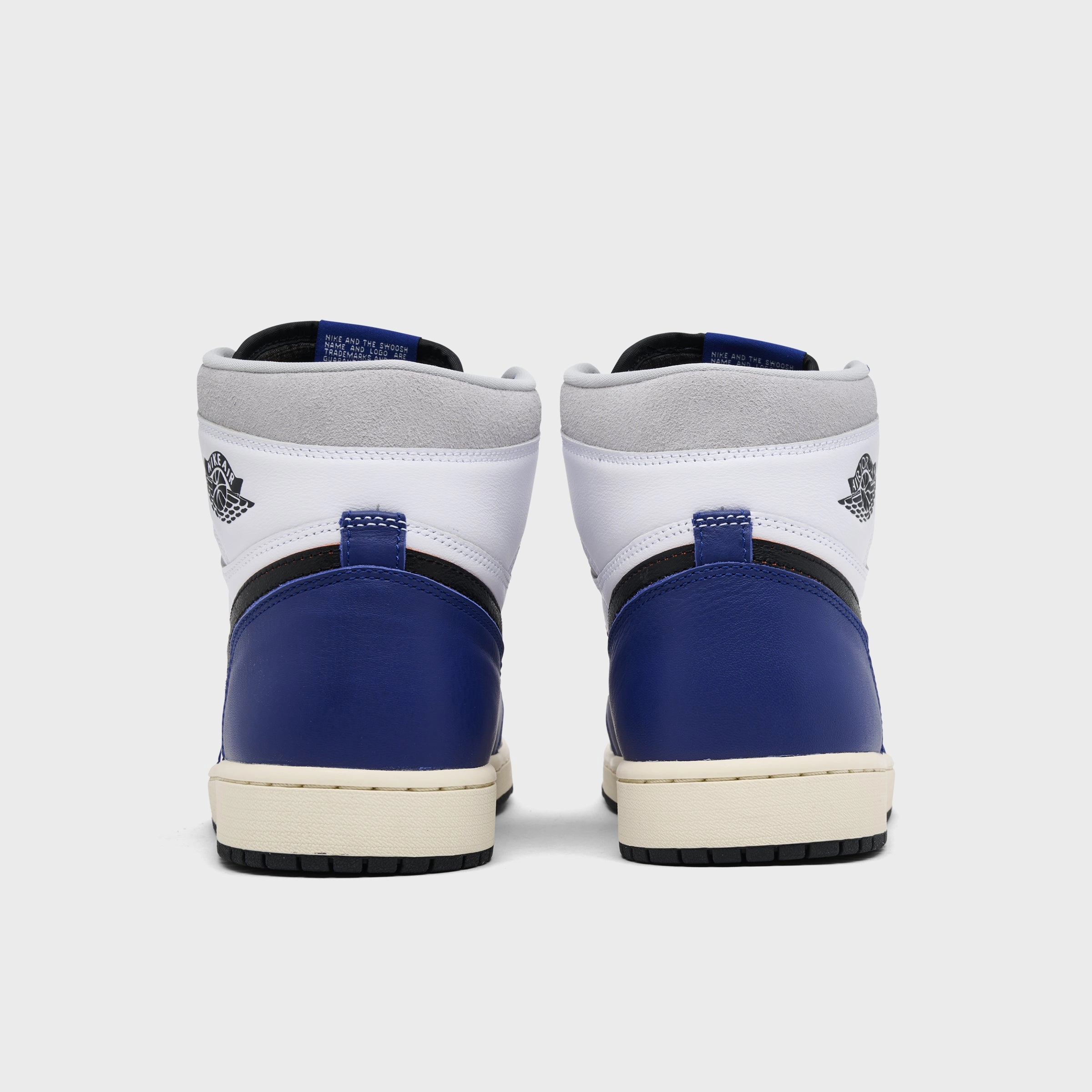 Jordan 1 Retro High OG White / Black / Neutral Grey - Deep Royal Blue
