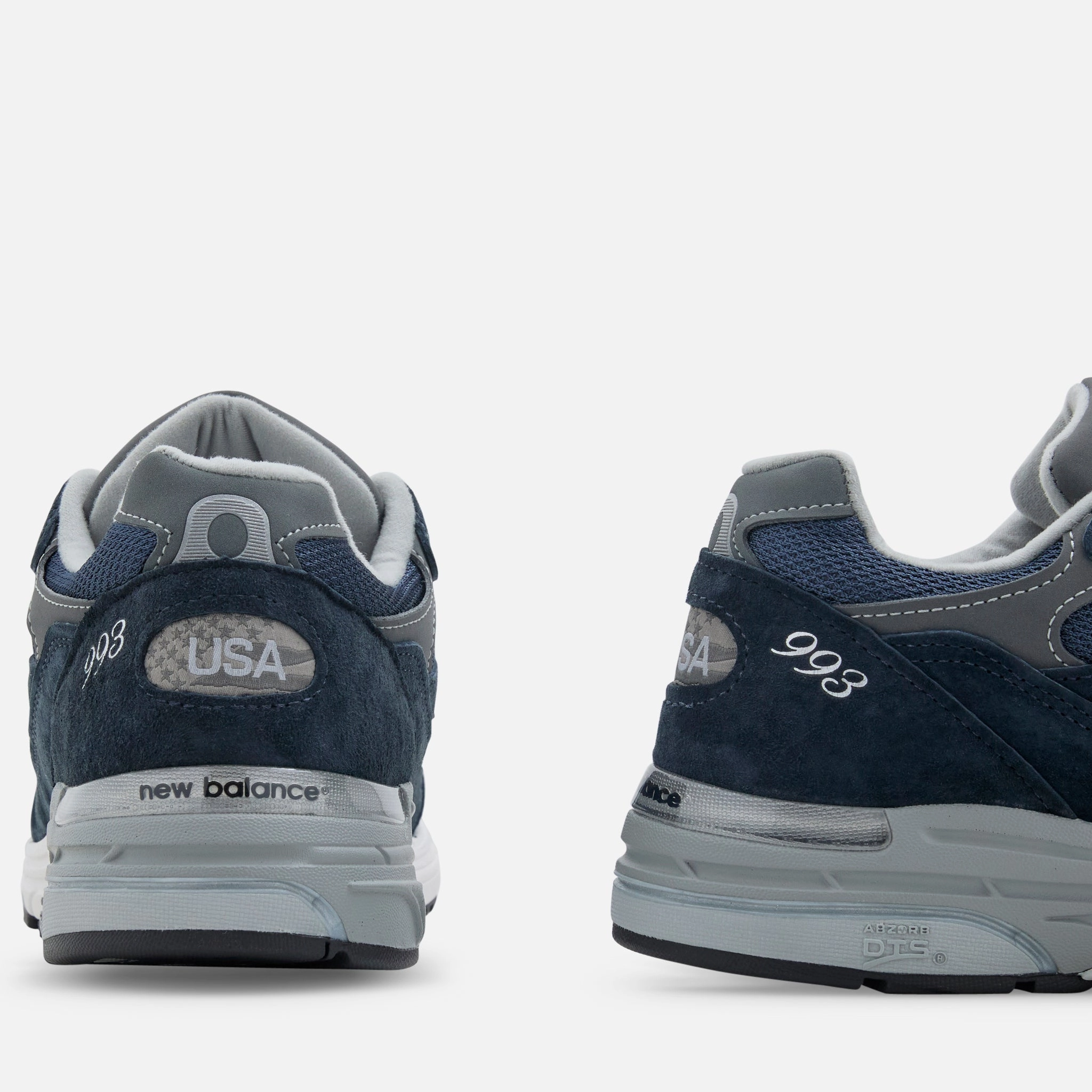 Made in USA 993 Navy | White