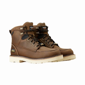 Men's Rebar Lift 6" Waterproof - Distressed Brown (D Width)
