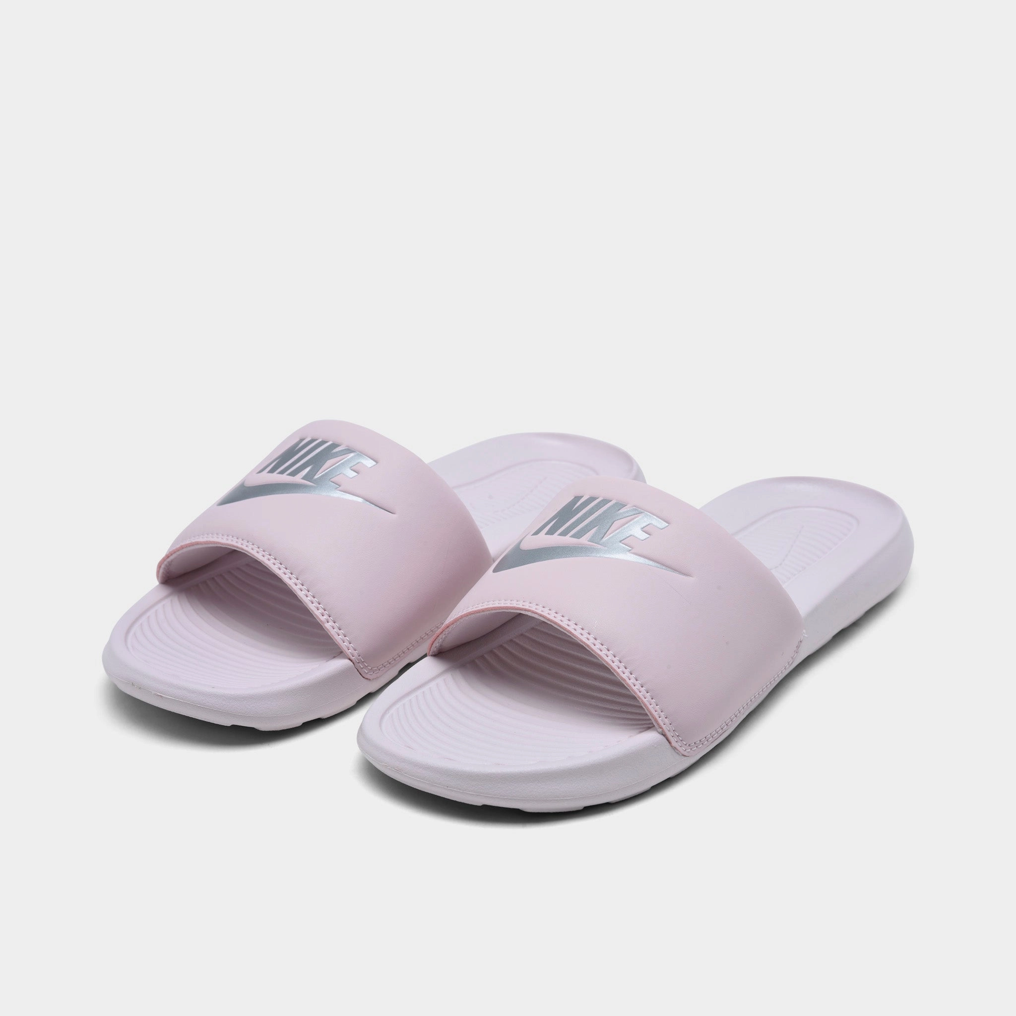 Nike Women's Victori One Slide Sandals Barely Rose / Metallic Silver - Barely Rose
