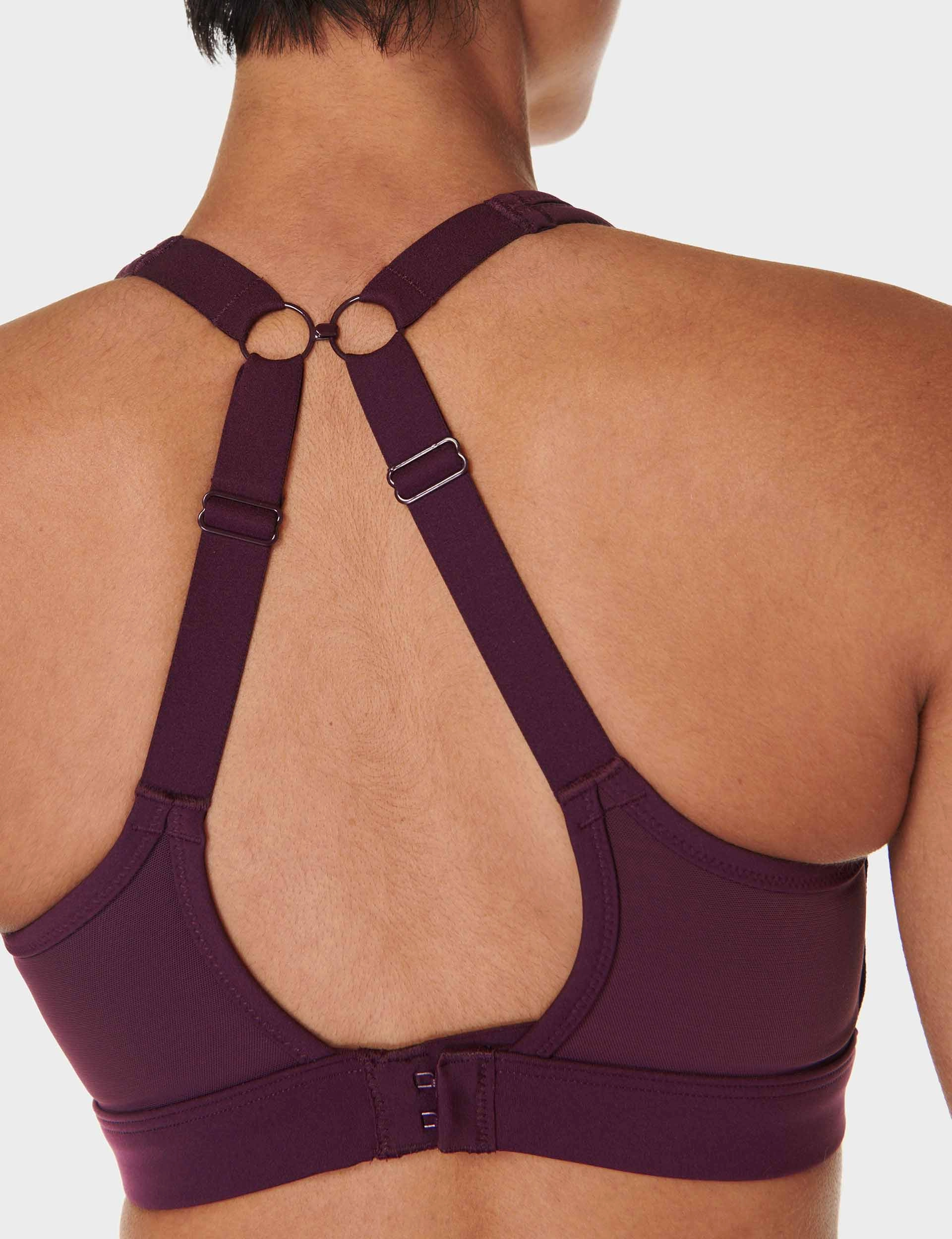Power Icon Running Bra - Midnight Cherry Purple