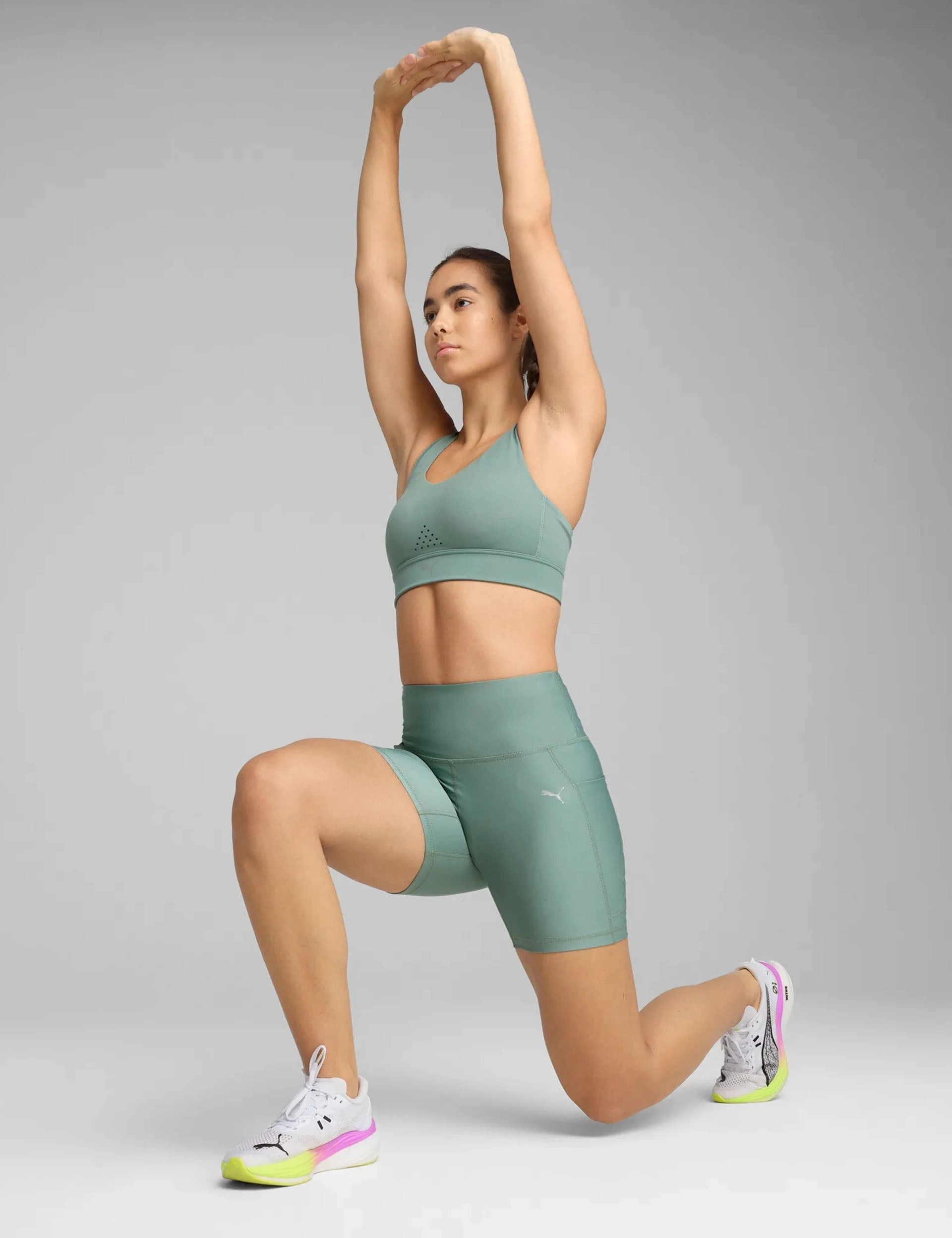 PWRbreathe Run Bra - Green Moon