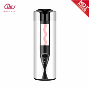 Quusvik 10-Frequency 5-Speed Moaning Masturbator with Suction Cup for Men