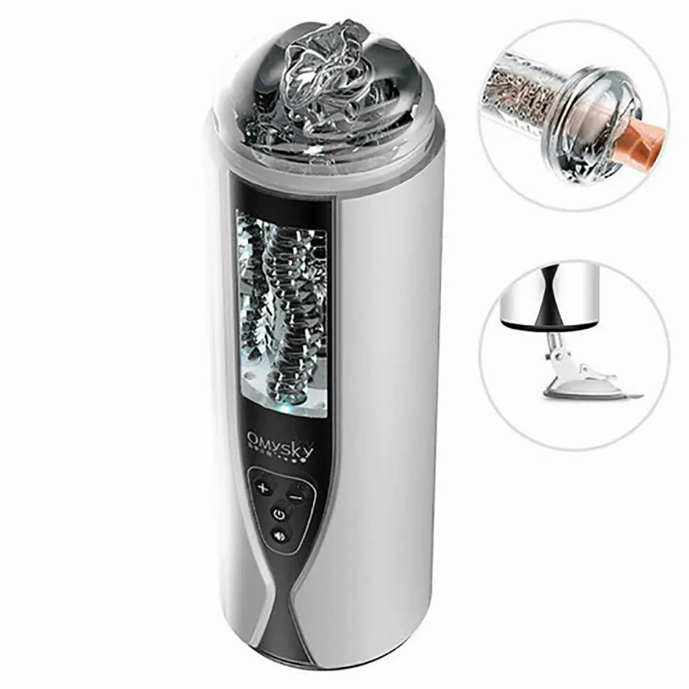 Quusvik 10-Frequency 5-Speed Moaning Masturbator with Suction Cup for Men