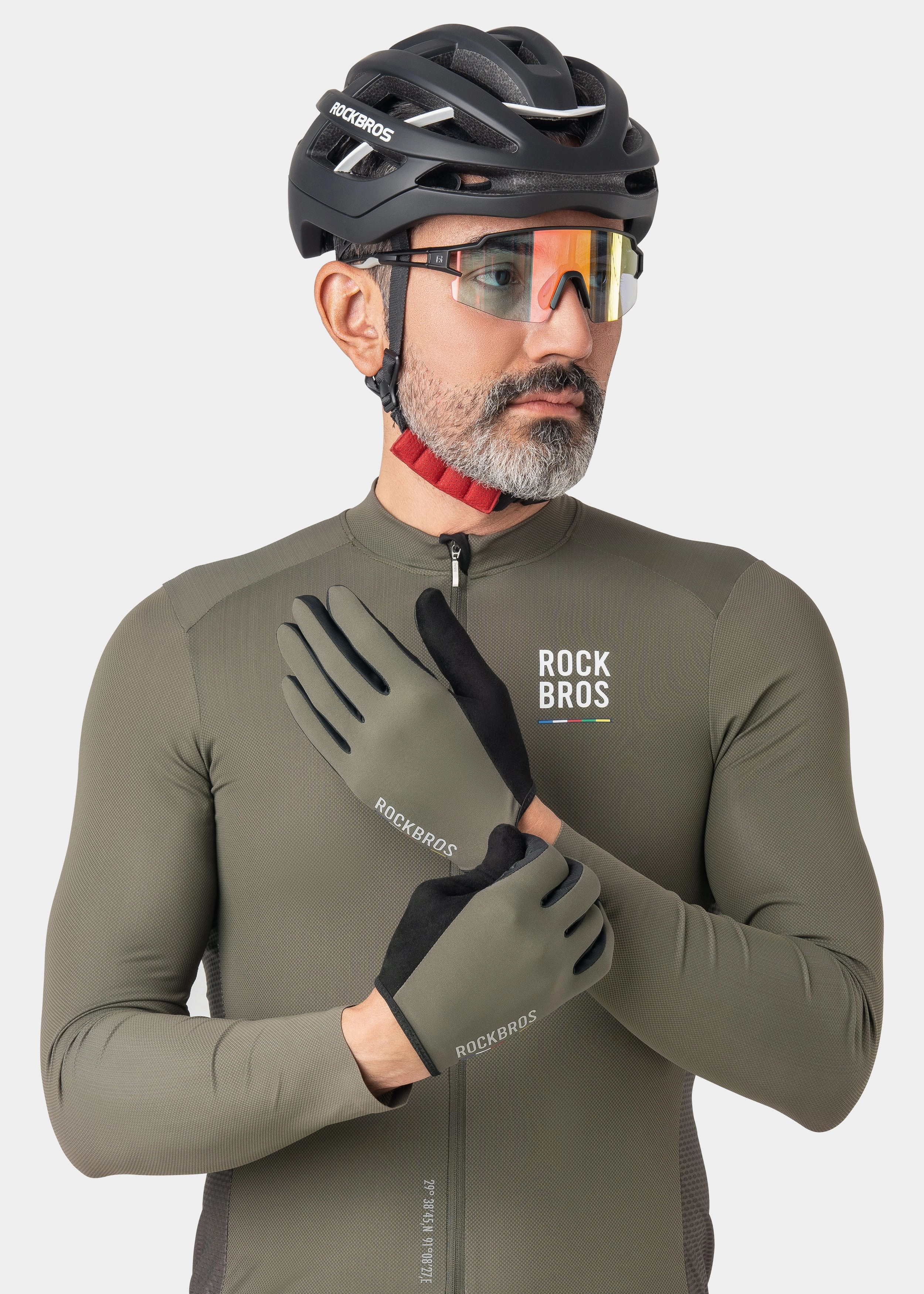 ROCKBROS Road-to-Sky Fine Sheepskin Full Finger Gloves