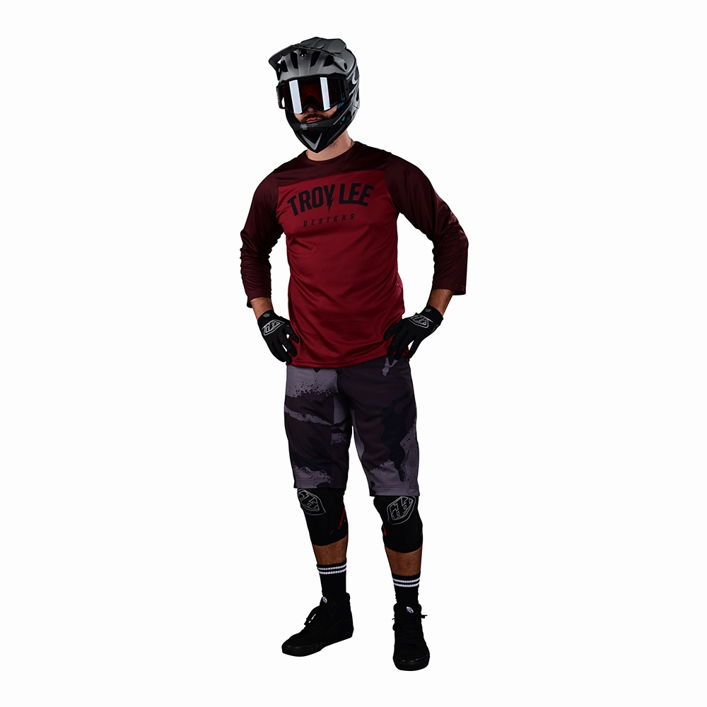 Ruckus 3/4 Jersey Camber Oxblood