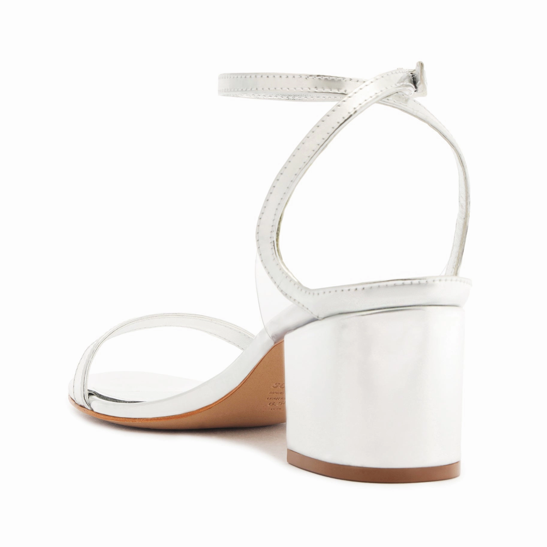 Skye Mid Block Specchio Leather Sandal