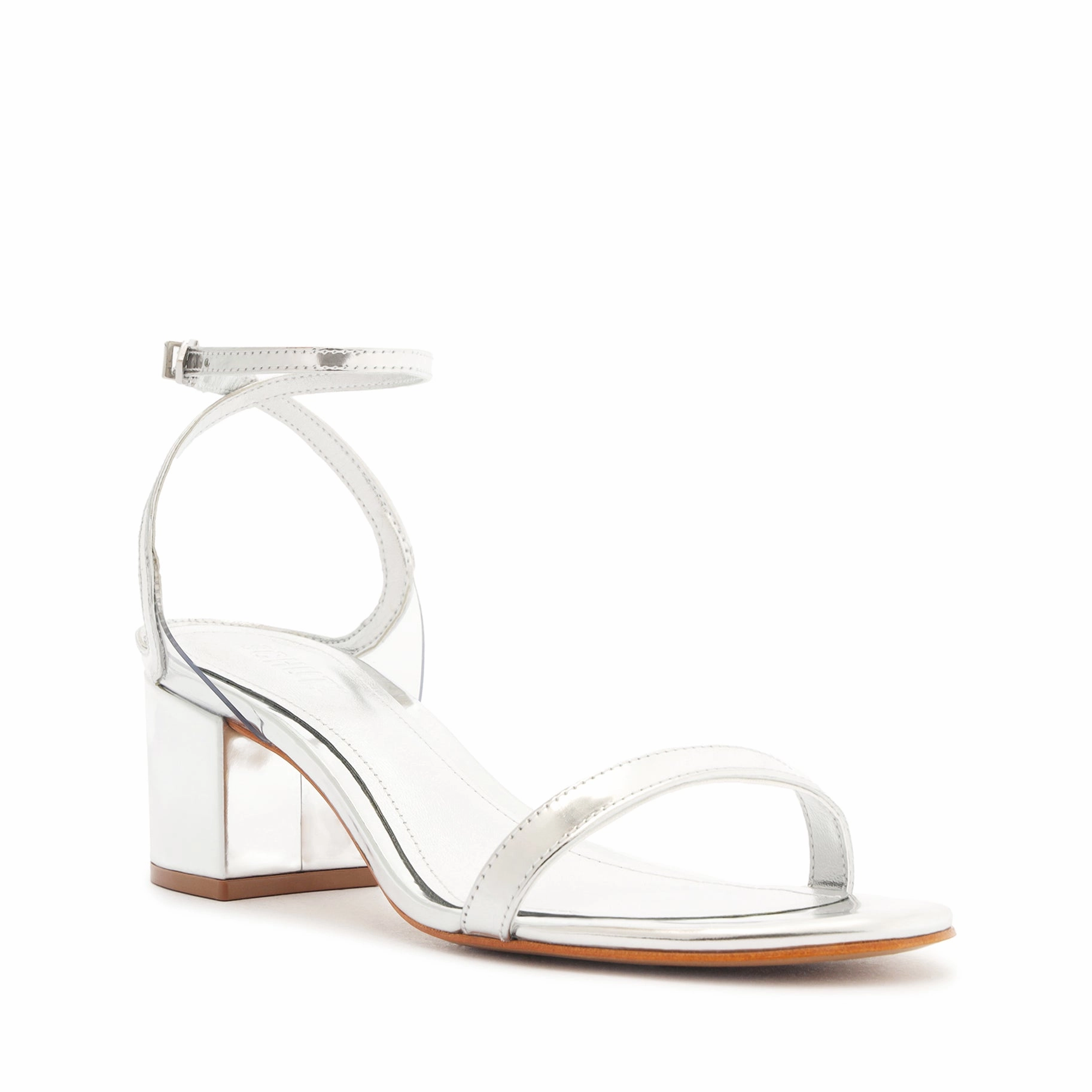 Skye Mid Block Specchio Leather Sandal