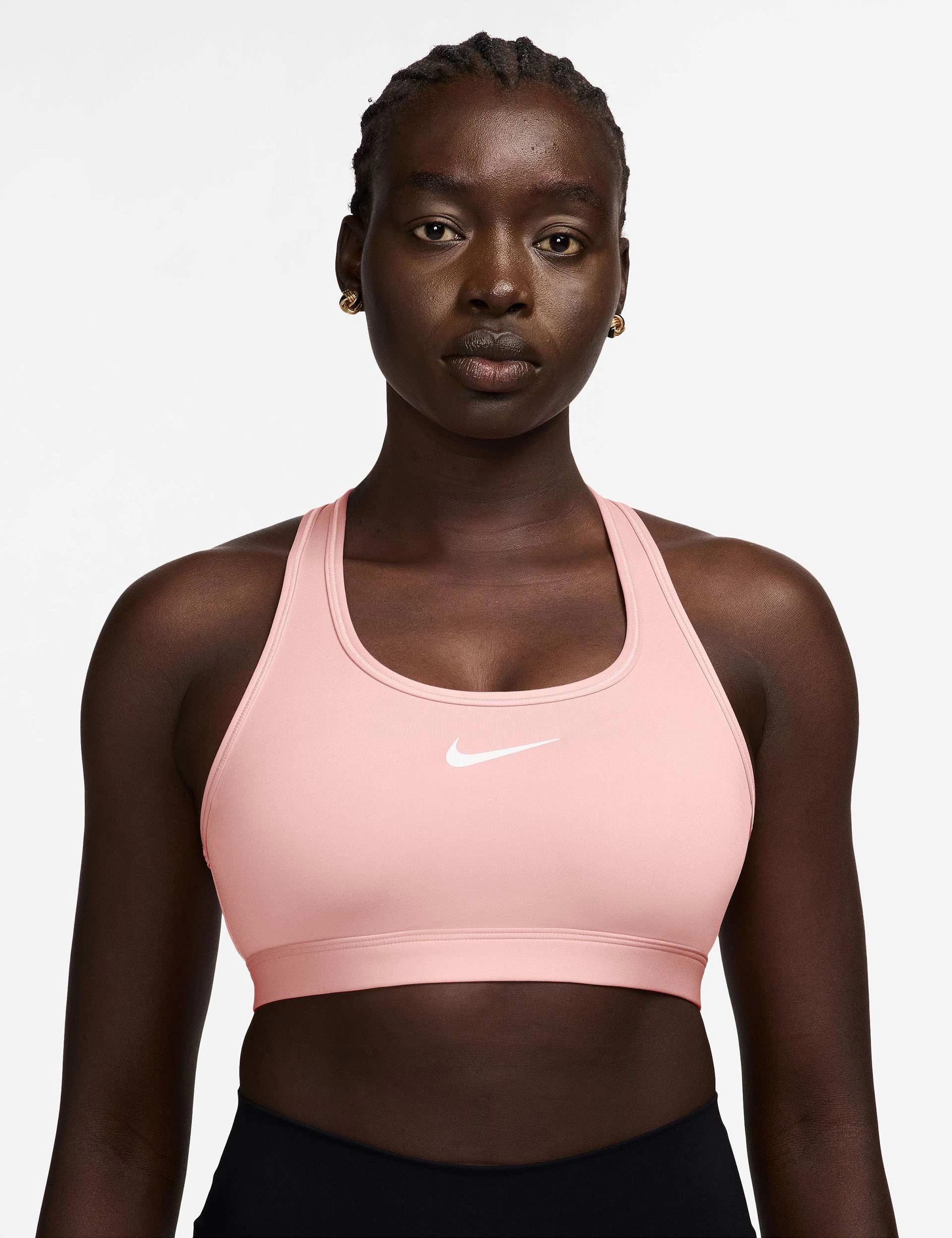 Swoosh Medium Support Bra - Atmosphere/White