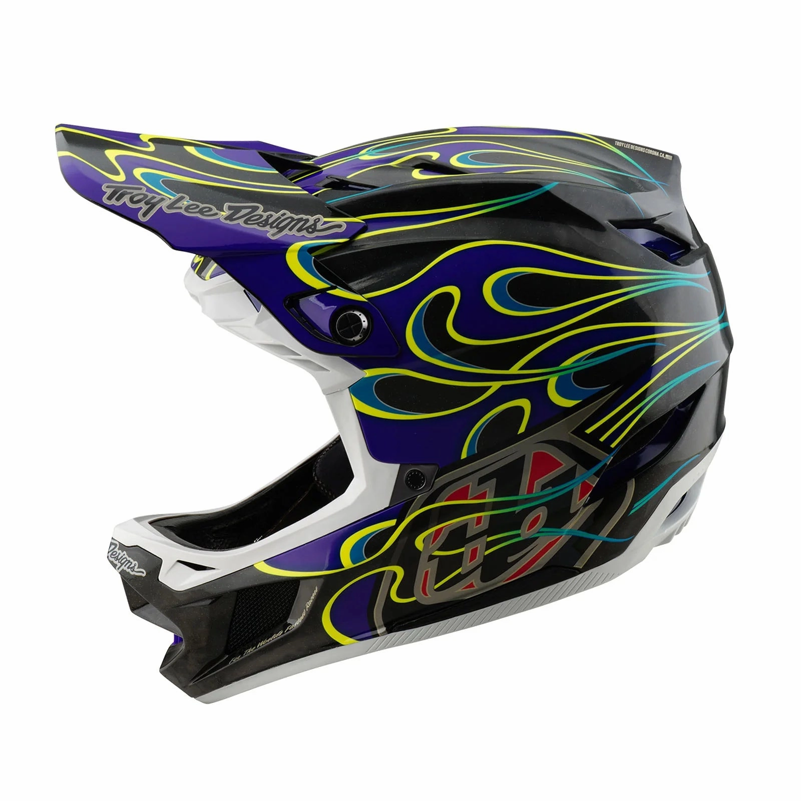 Troy Lee Designs D4 Carbon Full Face Helmet - Torched - Black-Purple