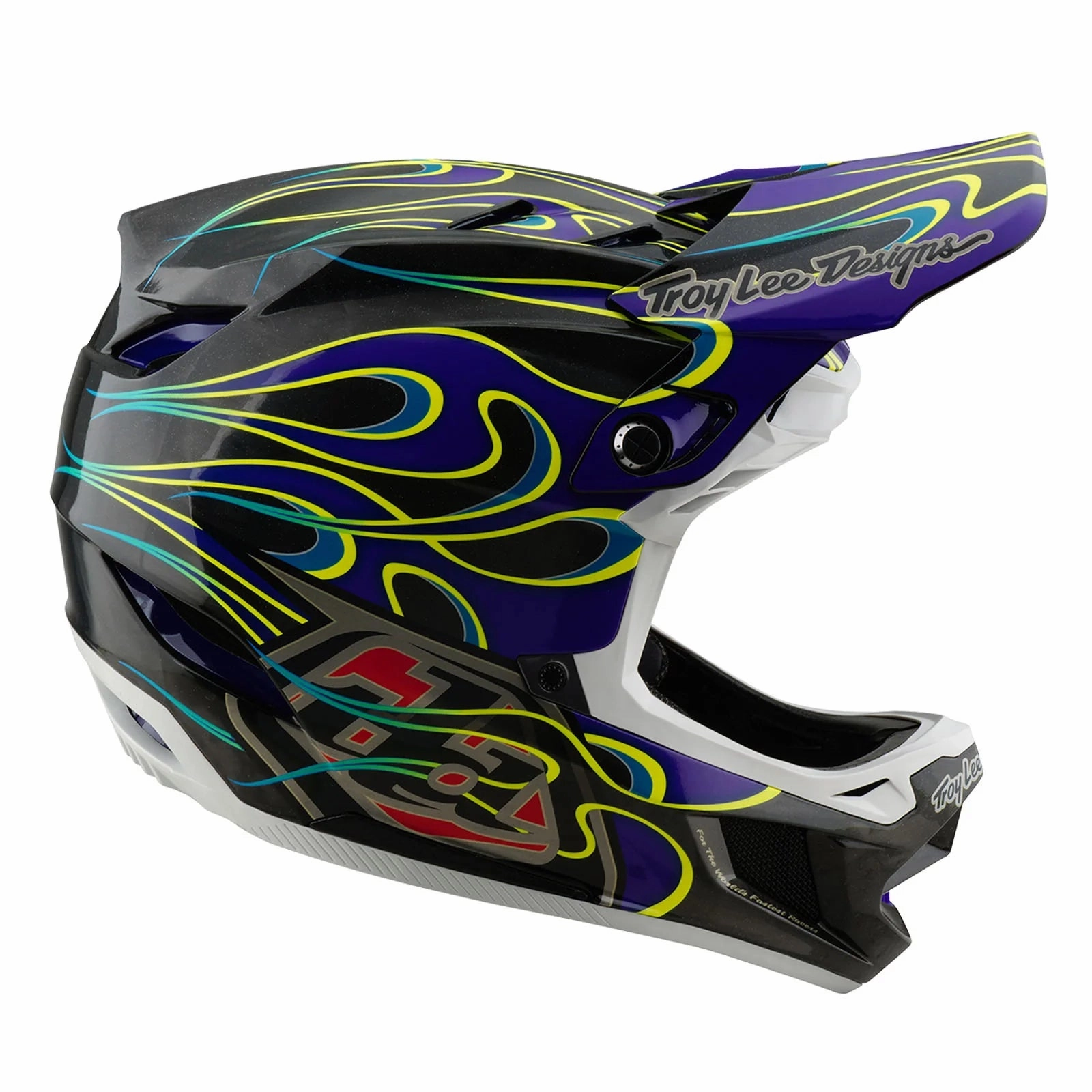 Troy Lee Designs D4 Carbon Full Face Helmet - Torched - Black-Purple