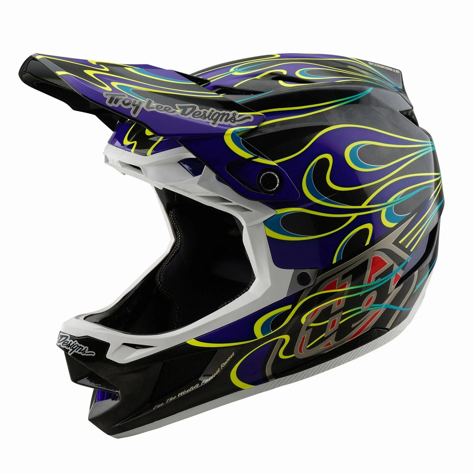Troy Lee Designs D4 Carbon Full Face Helmet - Torched - Black-Purple