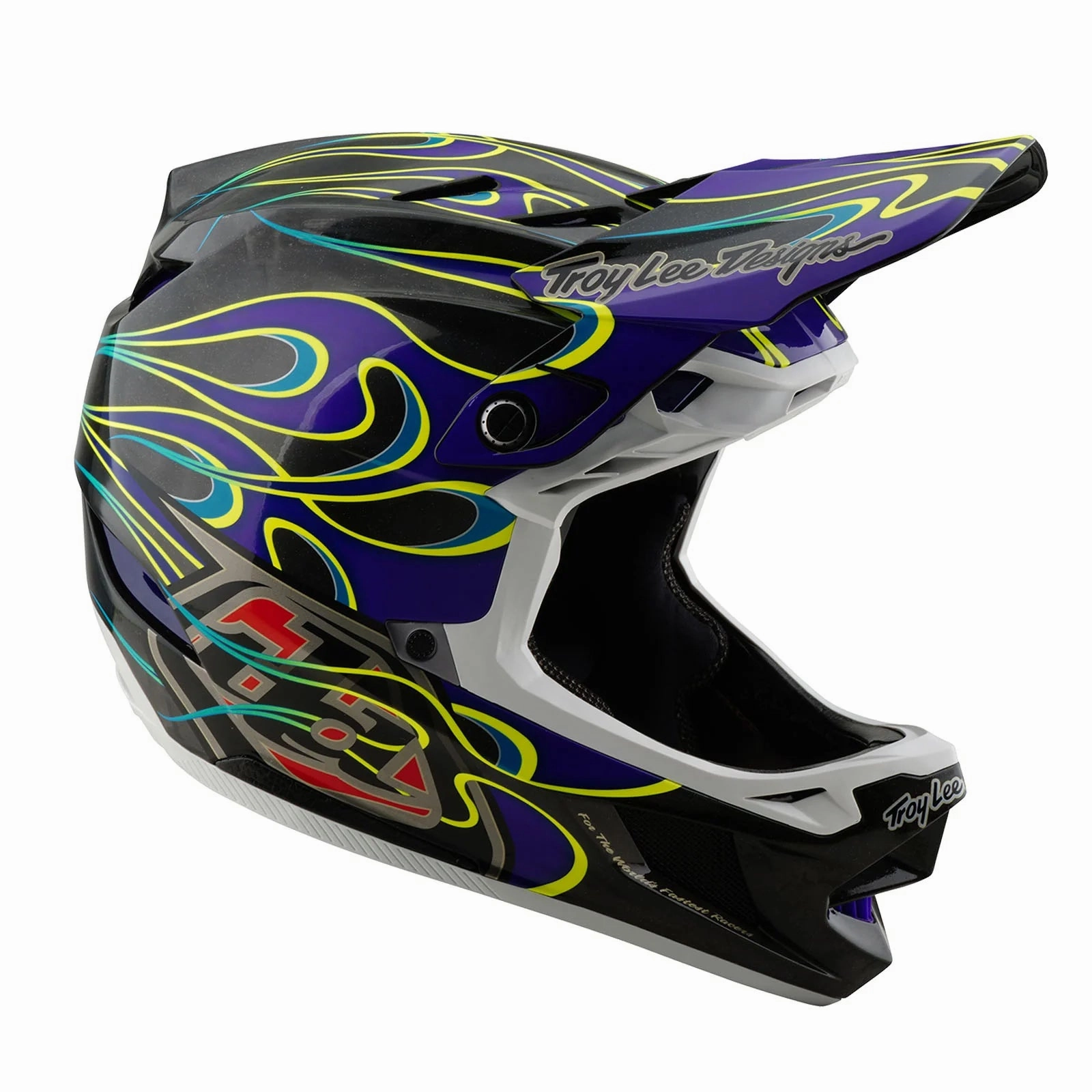 Troy Lee Designs D4 Carbon Full Face Helmet - Torched - Black-Purple
