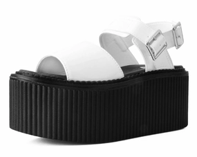 White Patent Strato Sandal