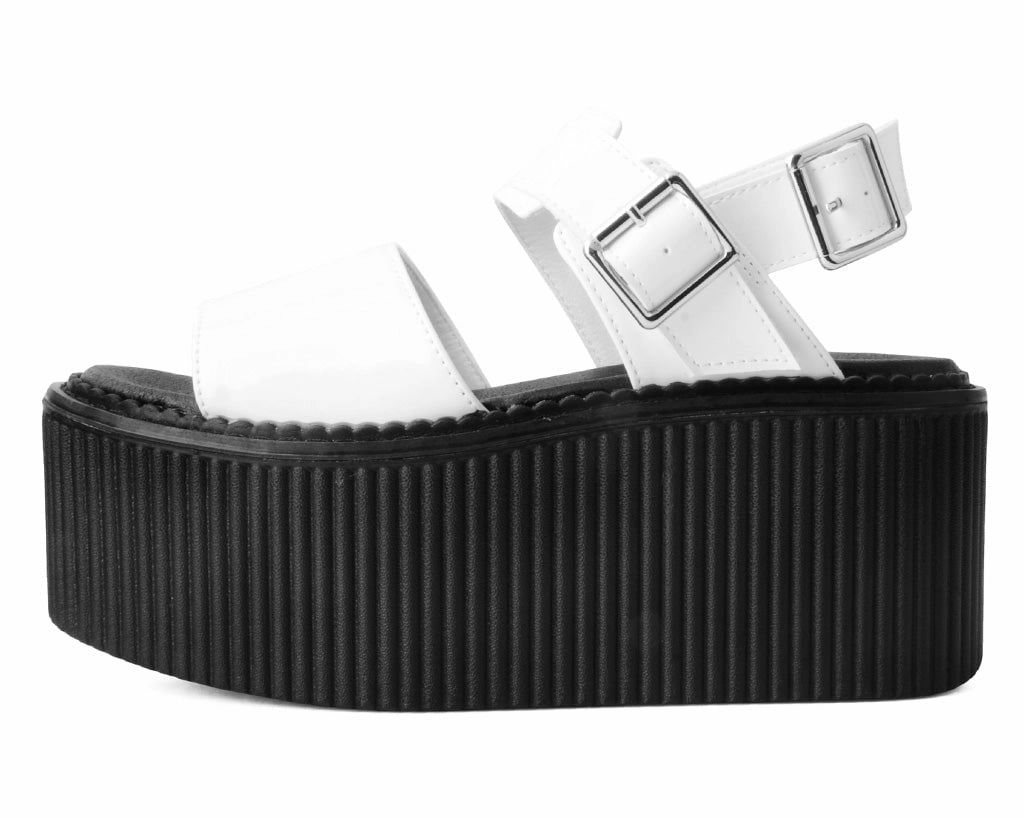 White Patent Strato Sandal