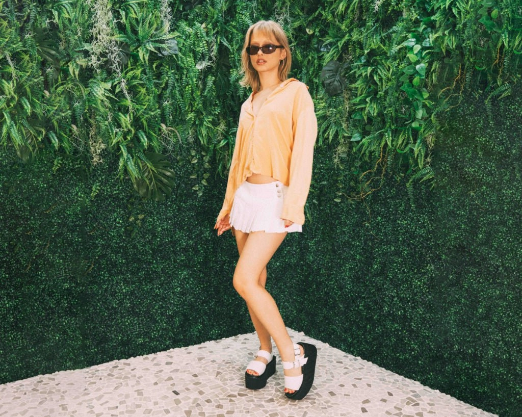 White Patent Strato Sandal