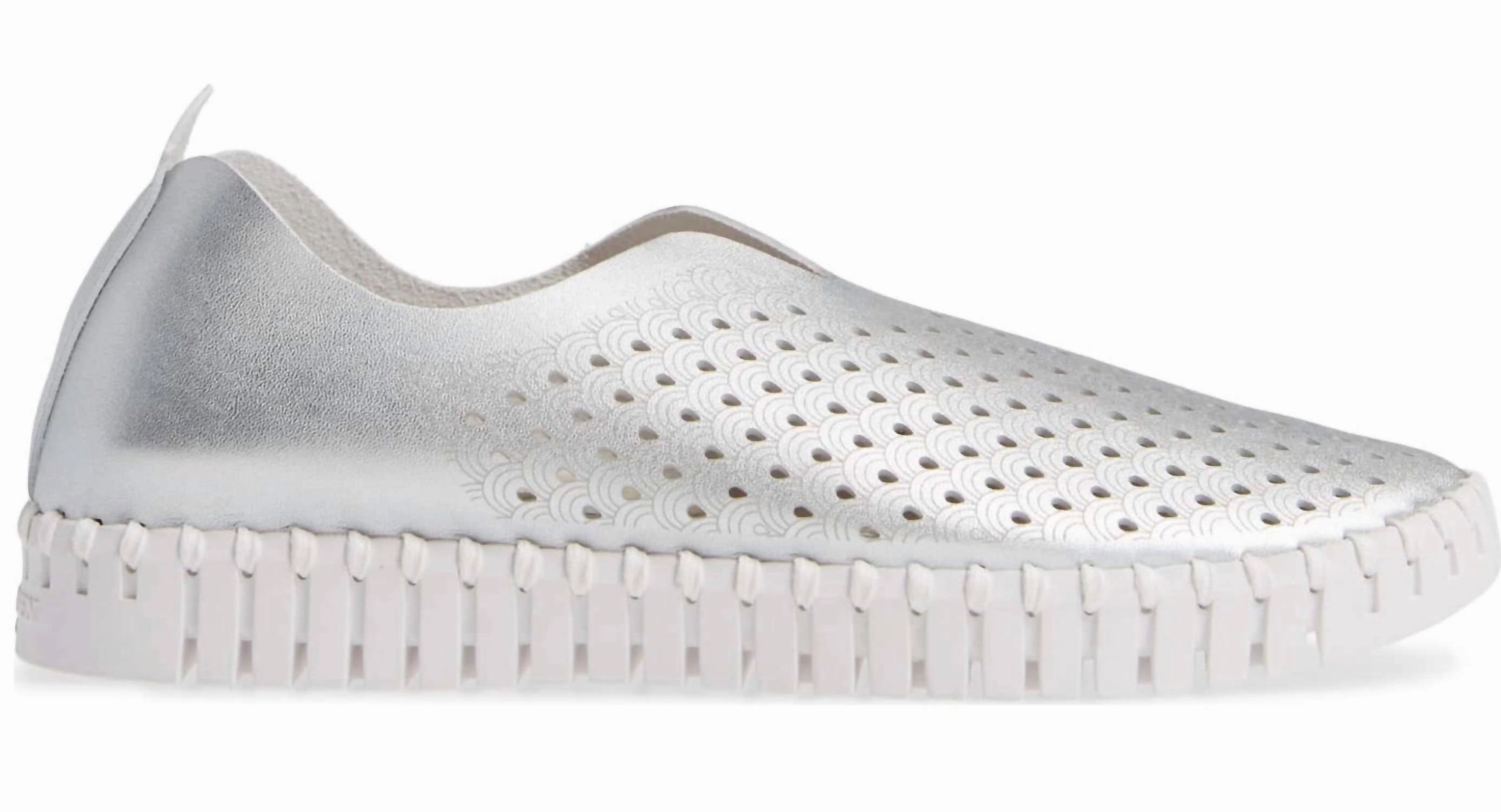 Women's Tulip Slip On Sneaker In Silver